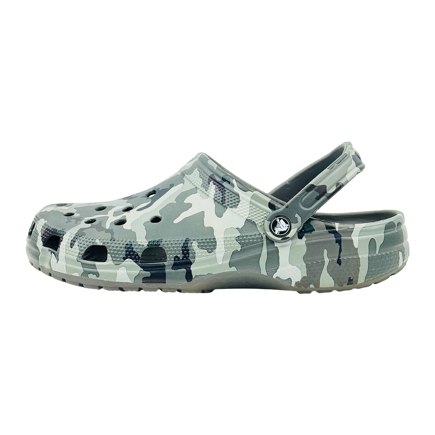 Crocs Classic Printed Camo Croslite Clogs (Size 46)