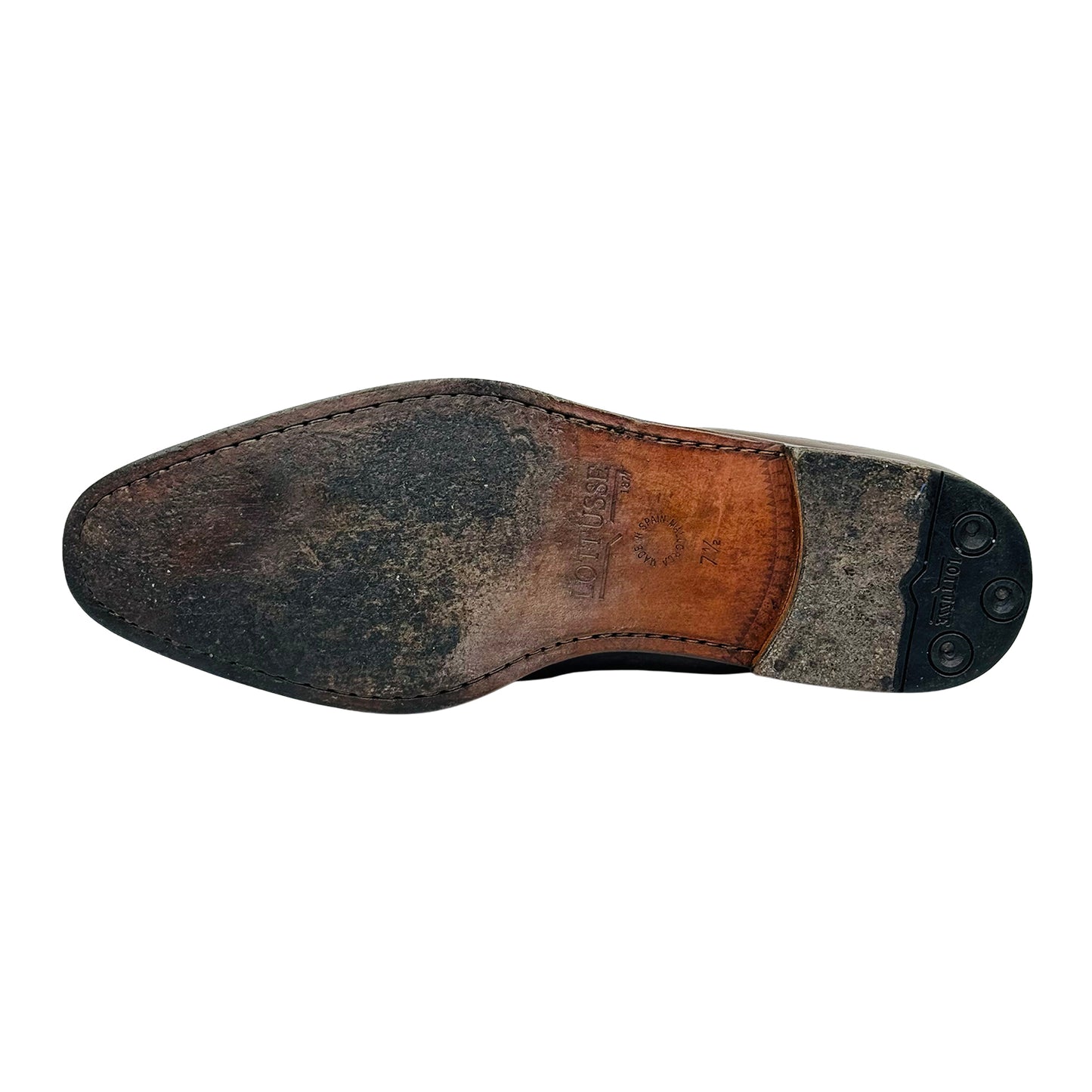 Lottusse Men's Brown Spain Made Oxfords (Size 42)