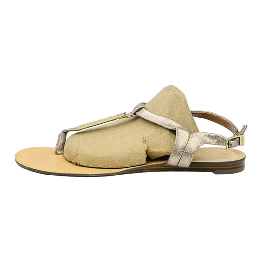 Calvin Klein Samira 'Champagne Gold' Thong Sandals (Size 38)