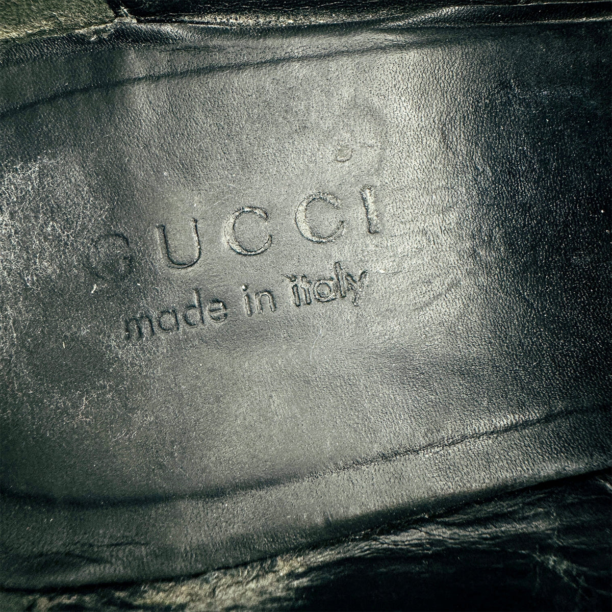 Gucci Diamante Black Leather Derby Shoes (Size 43.5)