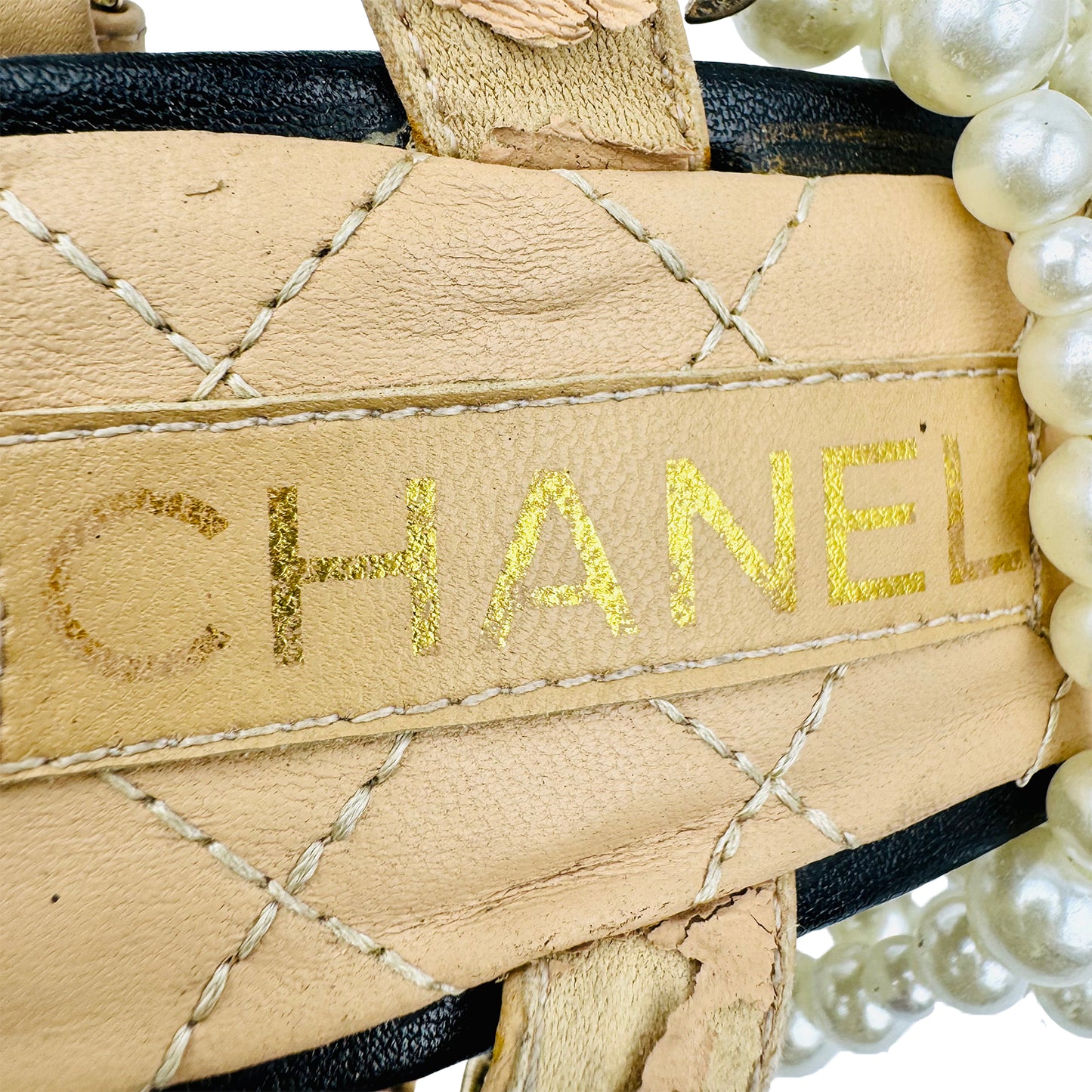 Chanel Women's Beige Slingback Heels (Size 36)