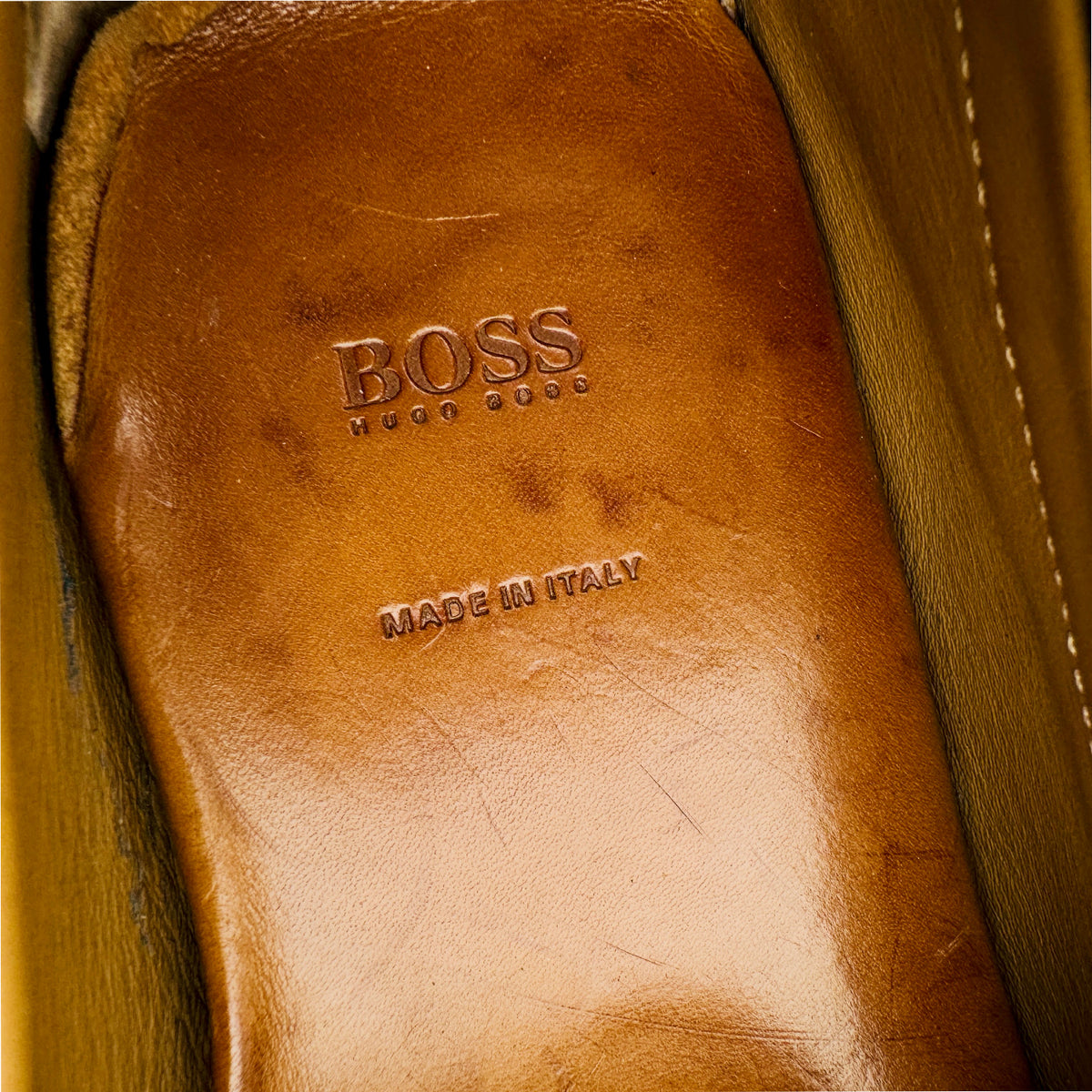 Hugo Boss Black Leather Driver Loafers (Size 42.5)