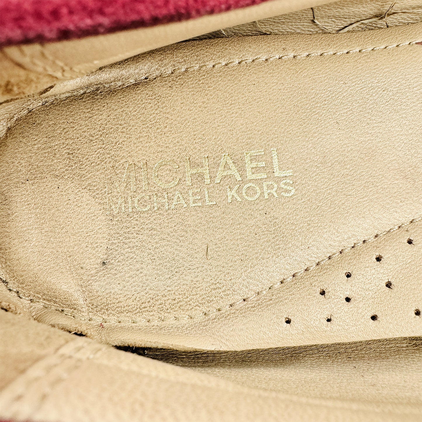 Michael Kors Daisy 'Burgundy' Suede Moccasins (Size 38)