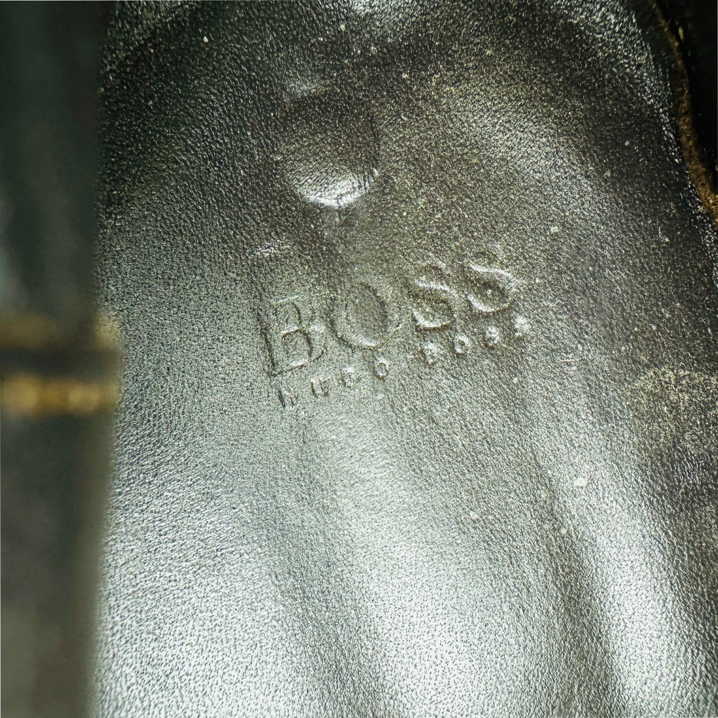 Hugo Boss Men's Dark Brown Leather Derby Shoes (Size 43)