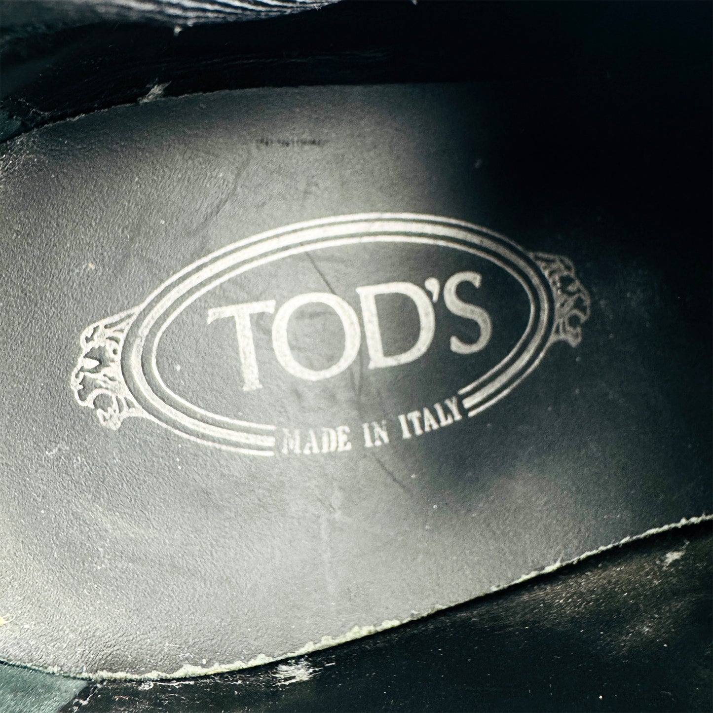 Tod's Black Leather Neoprene Shoes (Size 43)