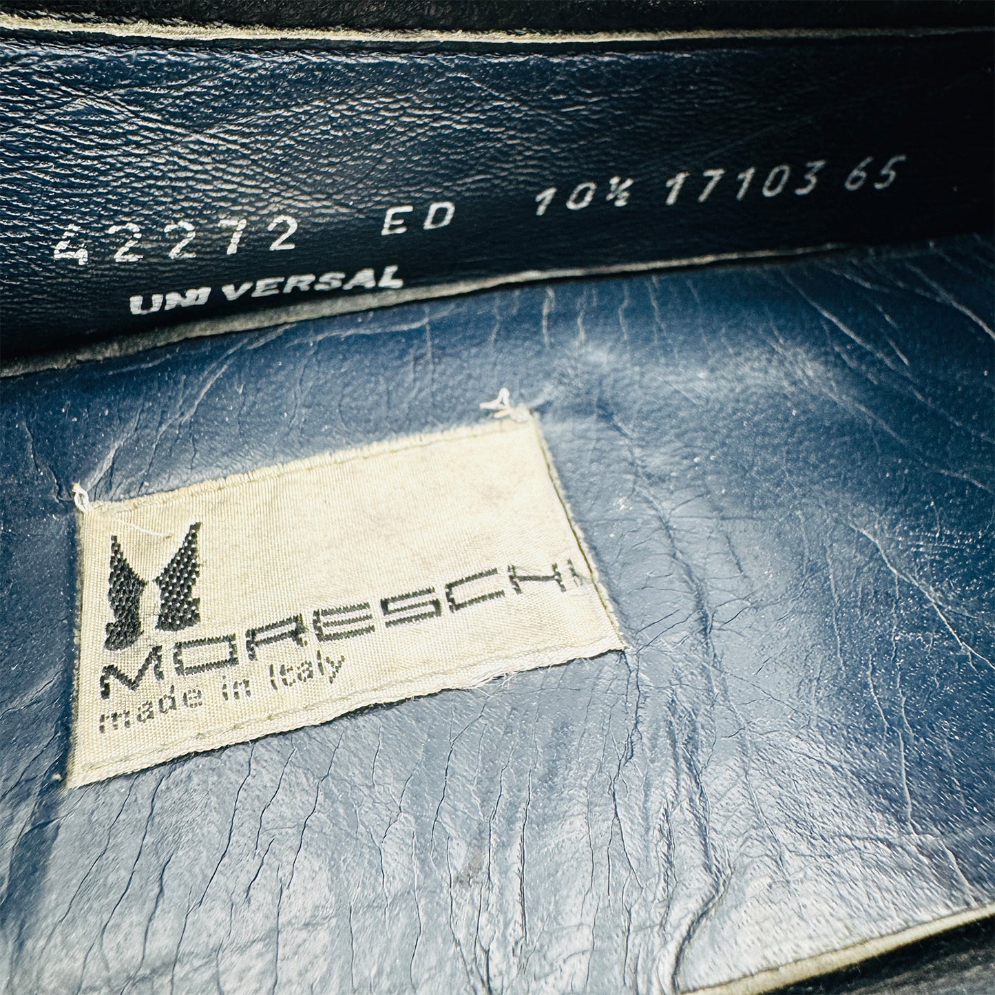 Moreschi Men's Black Leather Penny Loafers (Size 43)