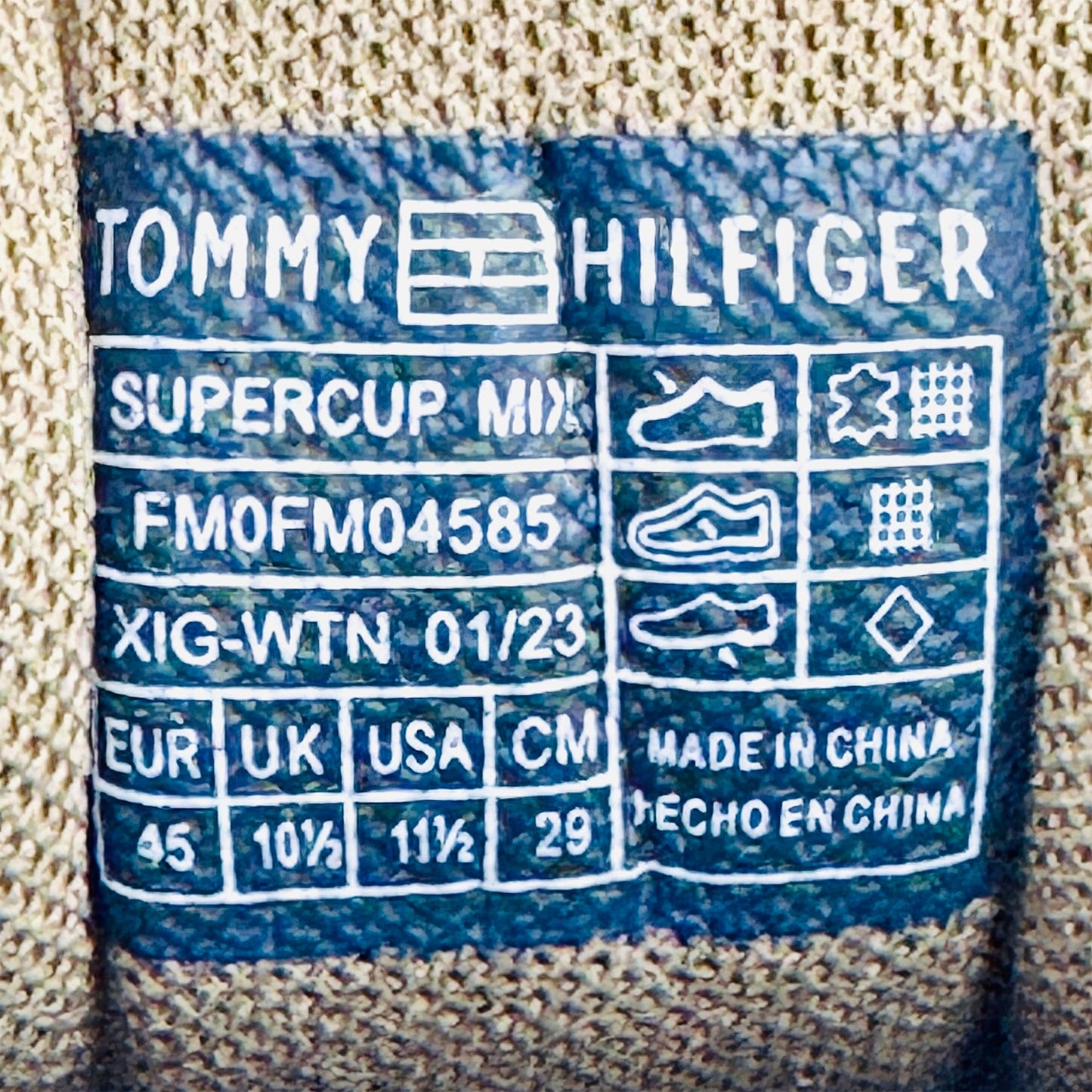Tommy Hilfiger Supercup Mix 'Khaki' Sneakers (Size 45) - FM0FM04585