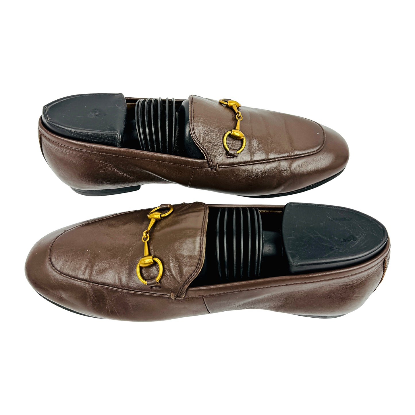Gucci Jordaan Horsebit Dark Brown Loafers (Size 37)