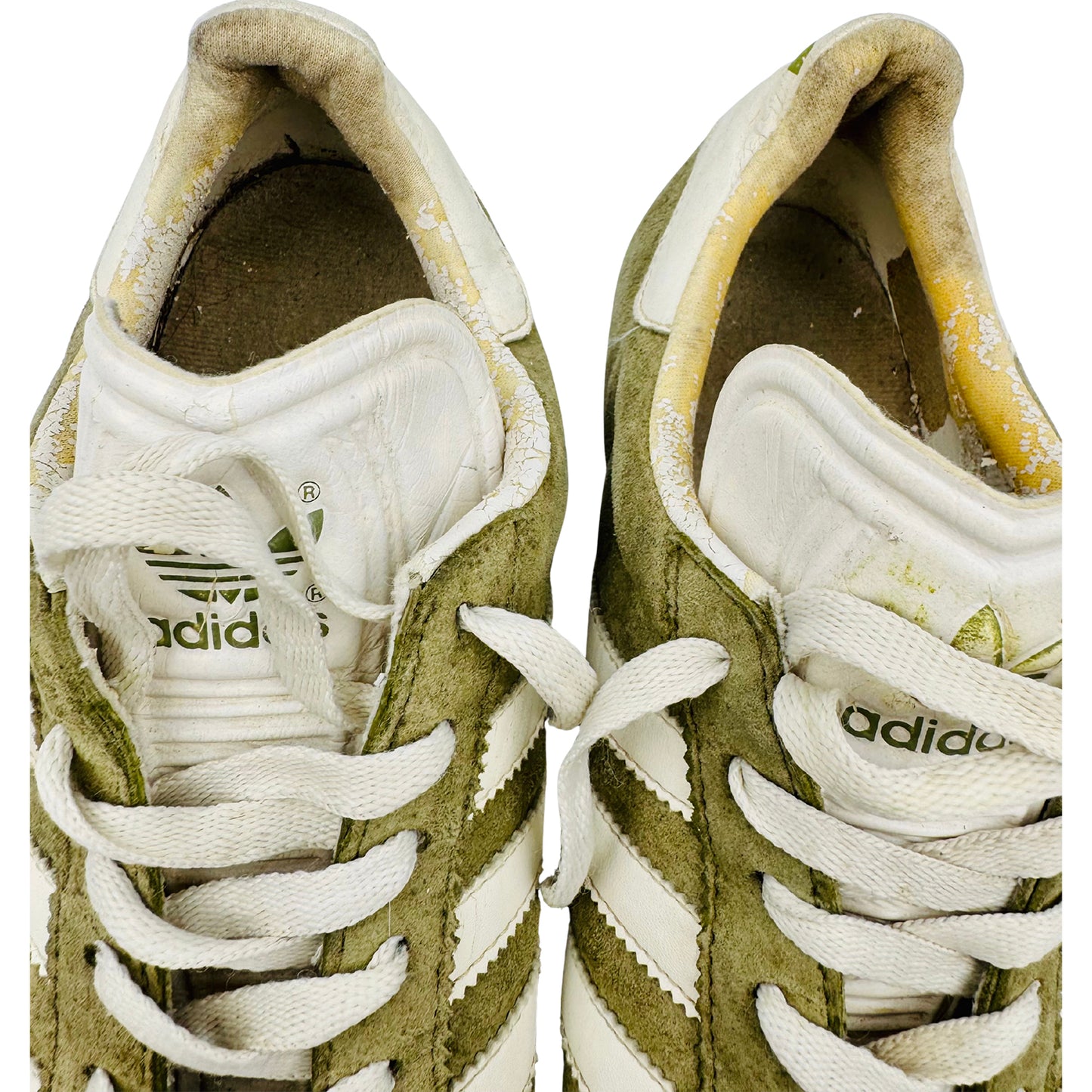 Adidas Men's Gazelle Olive White Sneakers (Size 43.5)