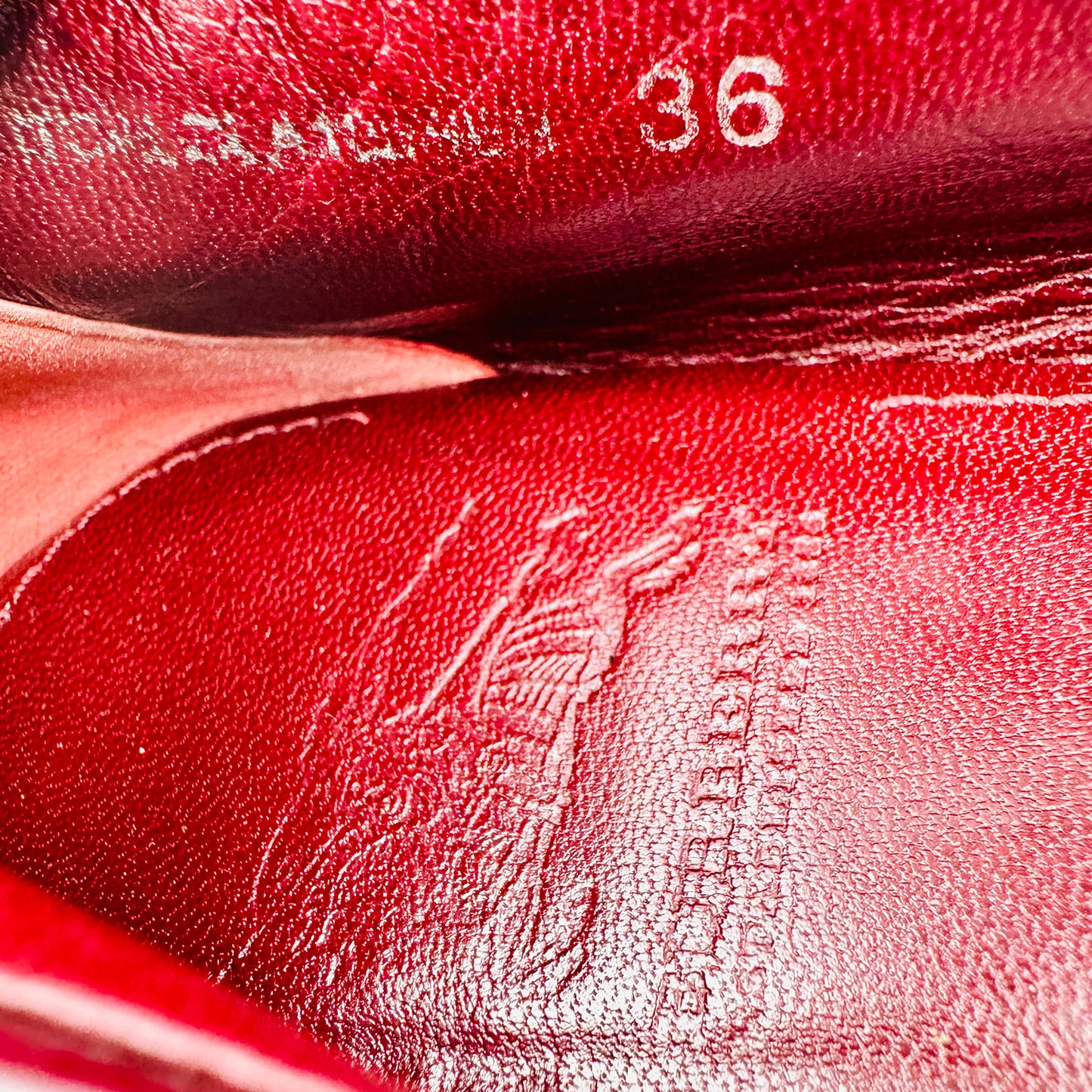 Burberry Patent Leather 'Wine Red' Ballet Flats (Size 36/36.5)