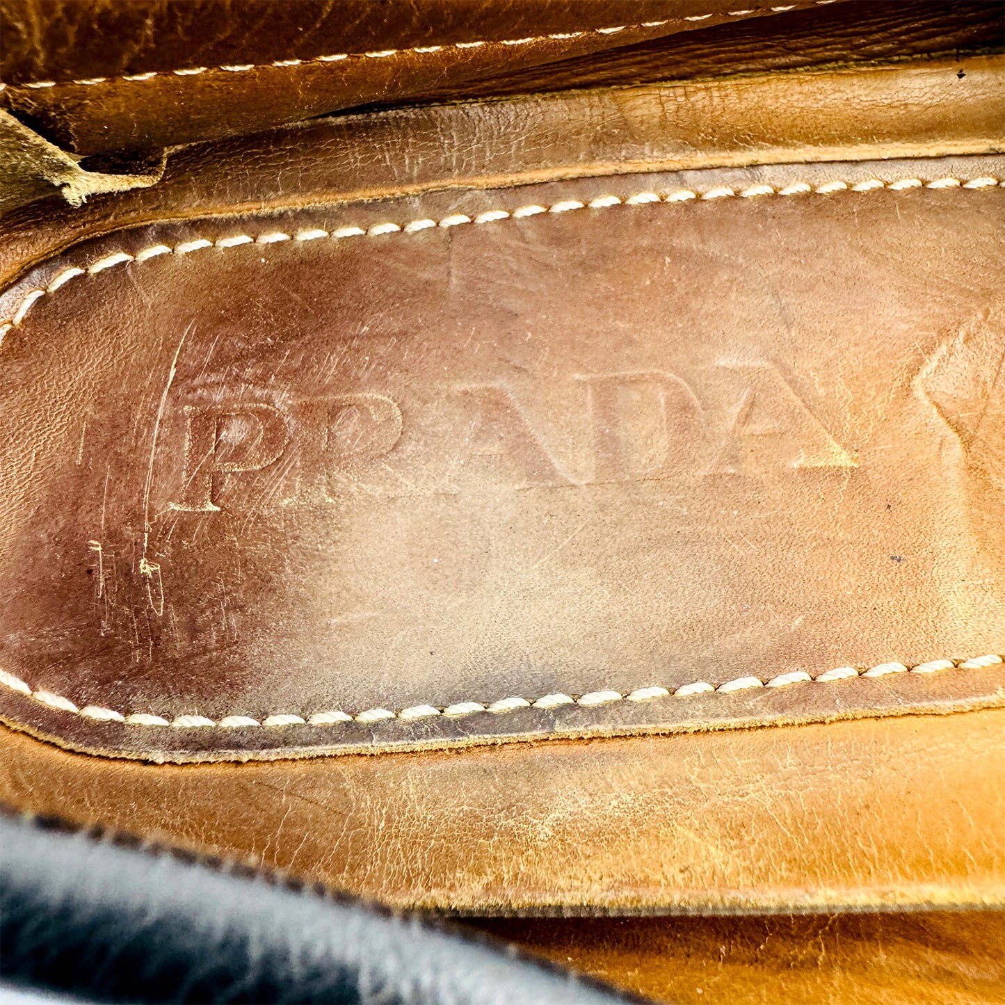 Prada Black Leather Driving Loafers (Size 39/39.5) - 45375221