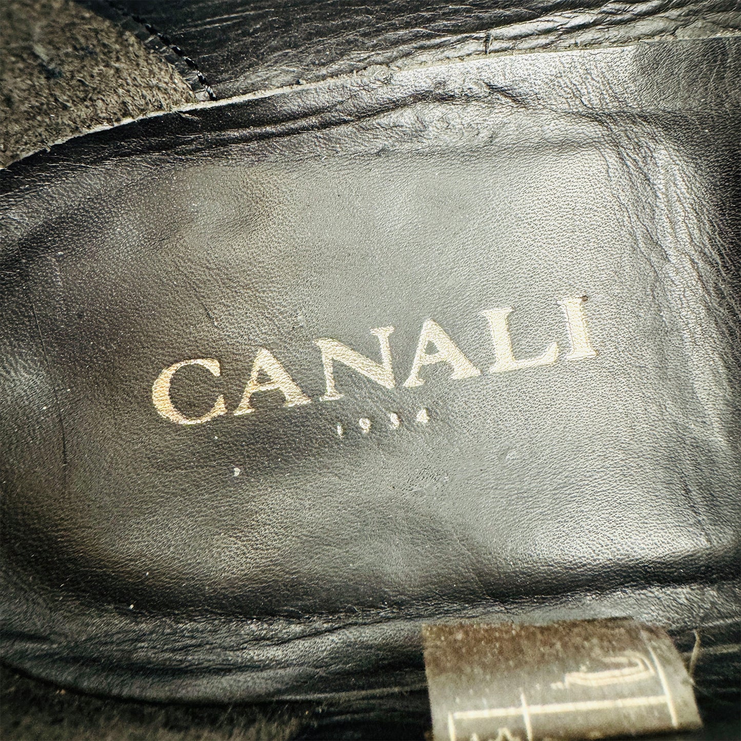 Canali Men's Black Leather Penny Loafers (Size 43)