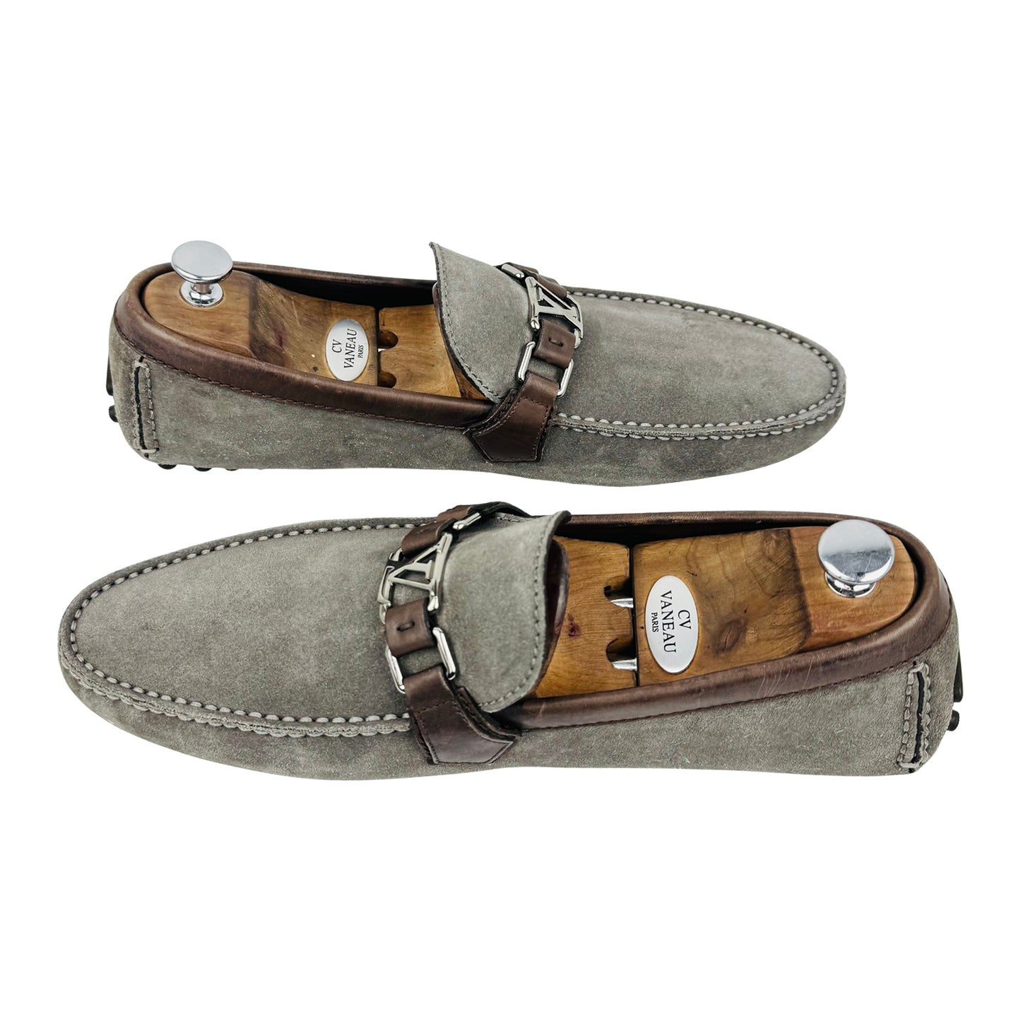 Louis Vuitton Hockenheim Gray Suede Loafers (Size 45) - ND0125