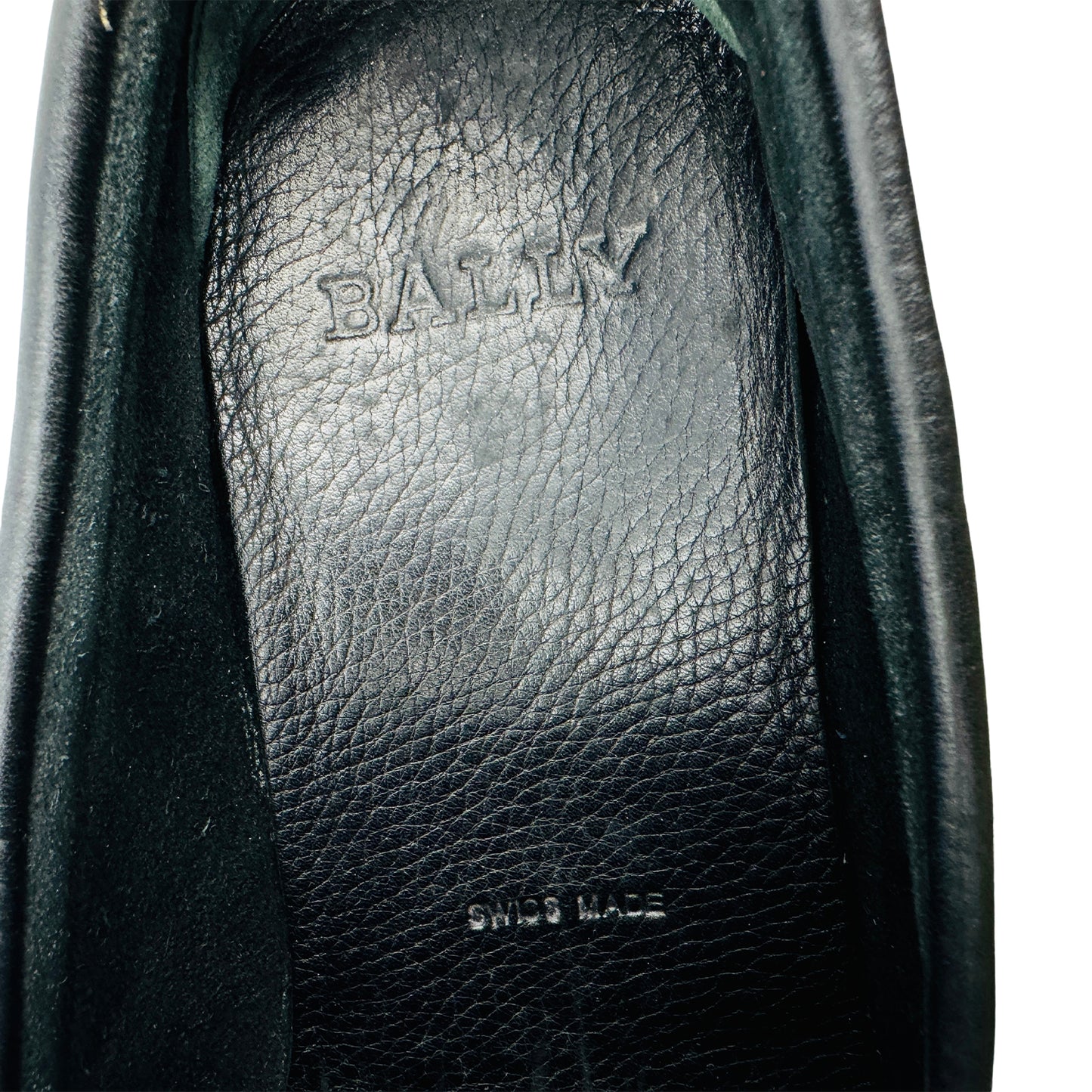 Bally Men's Black Pebbled Leather Loafers (Size 44)