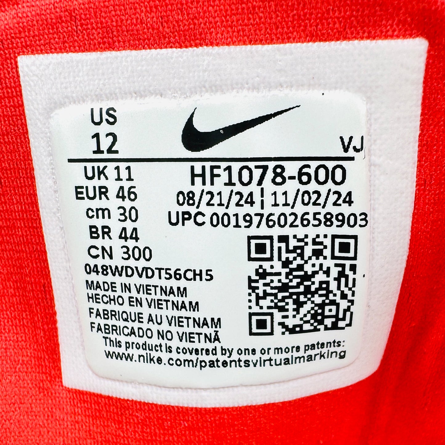 Nike Free 2025 'University Red' Shoes (Size 46) - HF1078-600