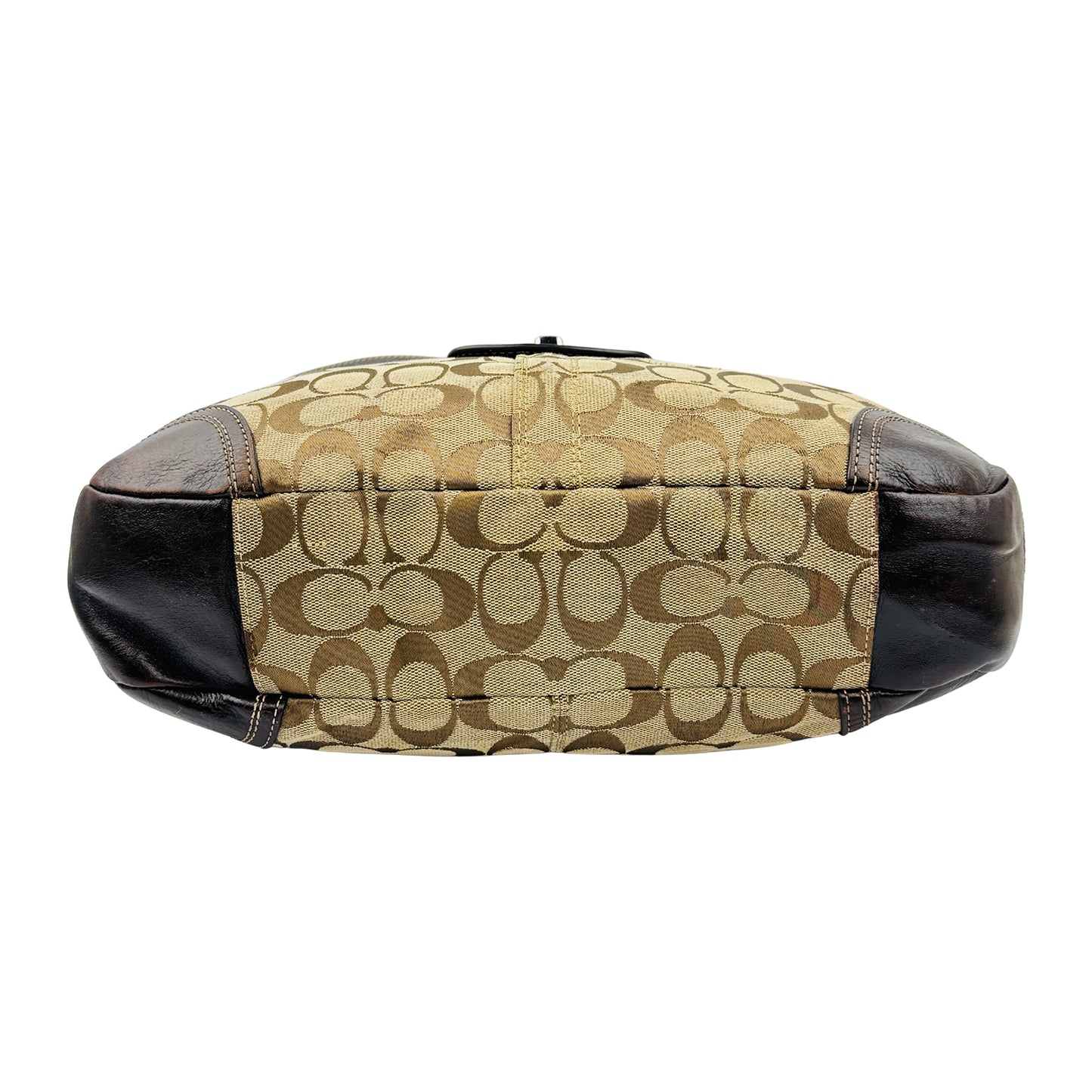 Coach Signature Jacquard Turnlock Hobo Shoulder Bag