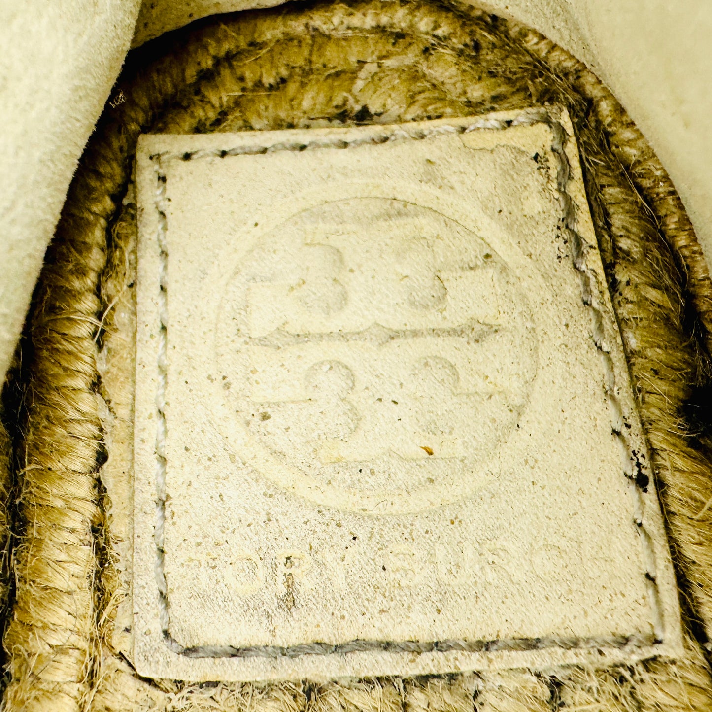 Tory Burch Off-White Cap-Toe Espadrille Shoes (Size 41)