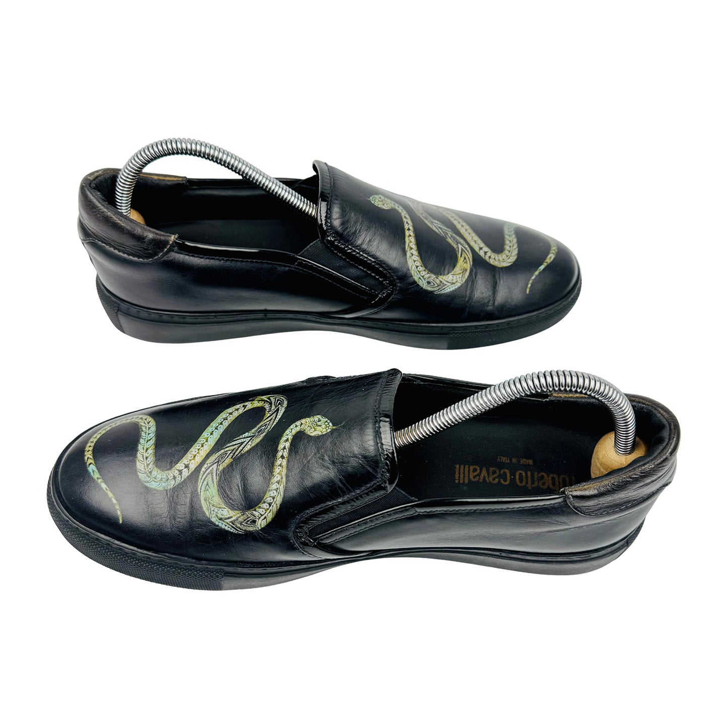 Roberto Cavalli Snake Embossed Leather Shoes (Size 42.5)