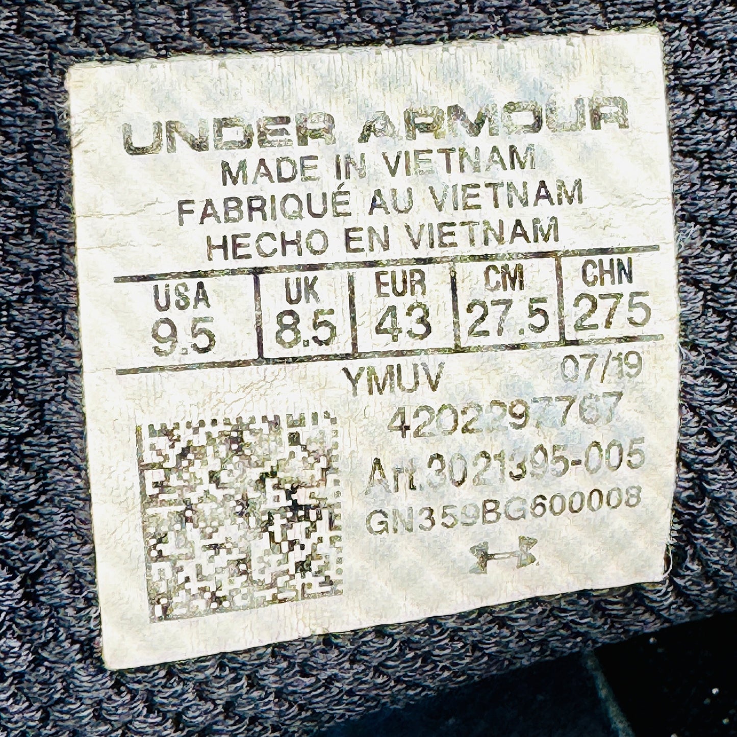 Under Armour HOVR Infinite Shoes (Size 43) - 3021395-005