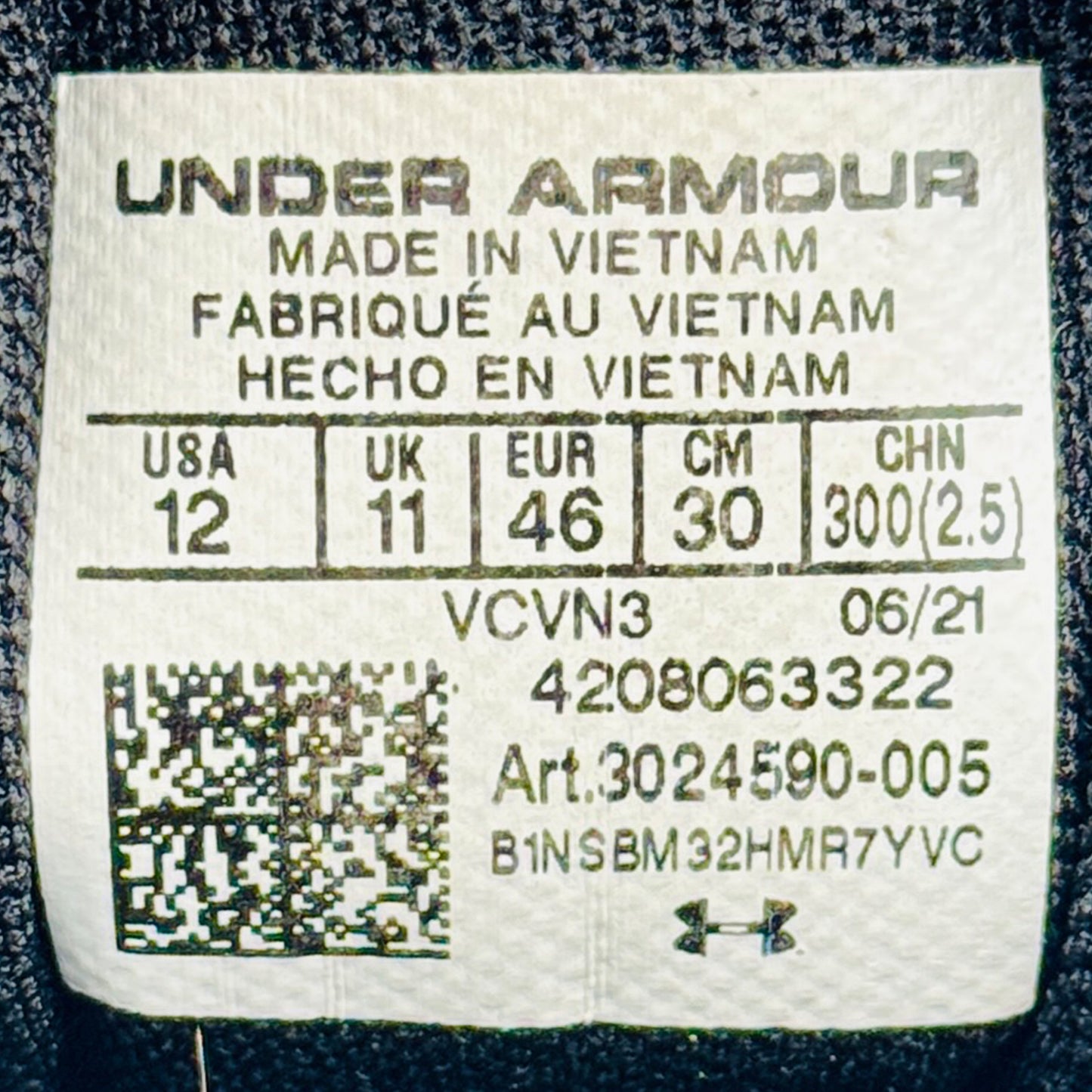 Under Armour Charged Assert 9 Shoes (Size 46) - 3024590-005