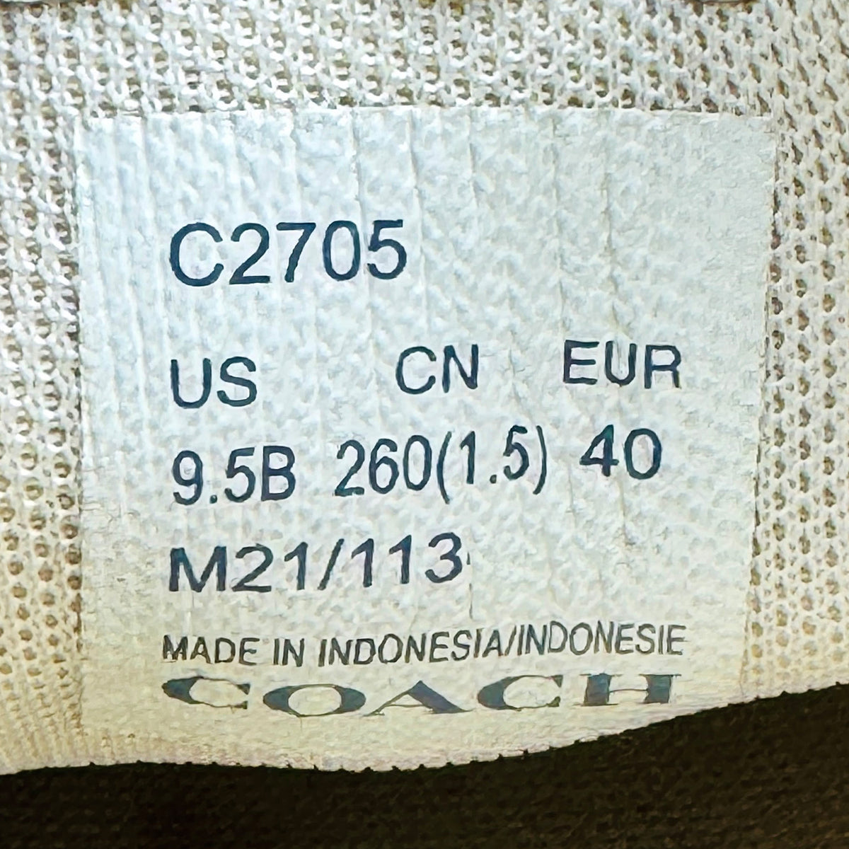 Coach Citysole Skate Sneakers (Size 40) - C2705 KHA