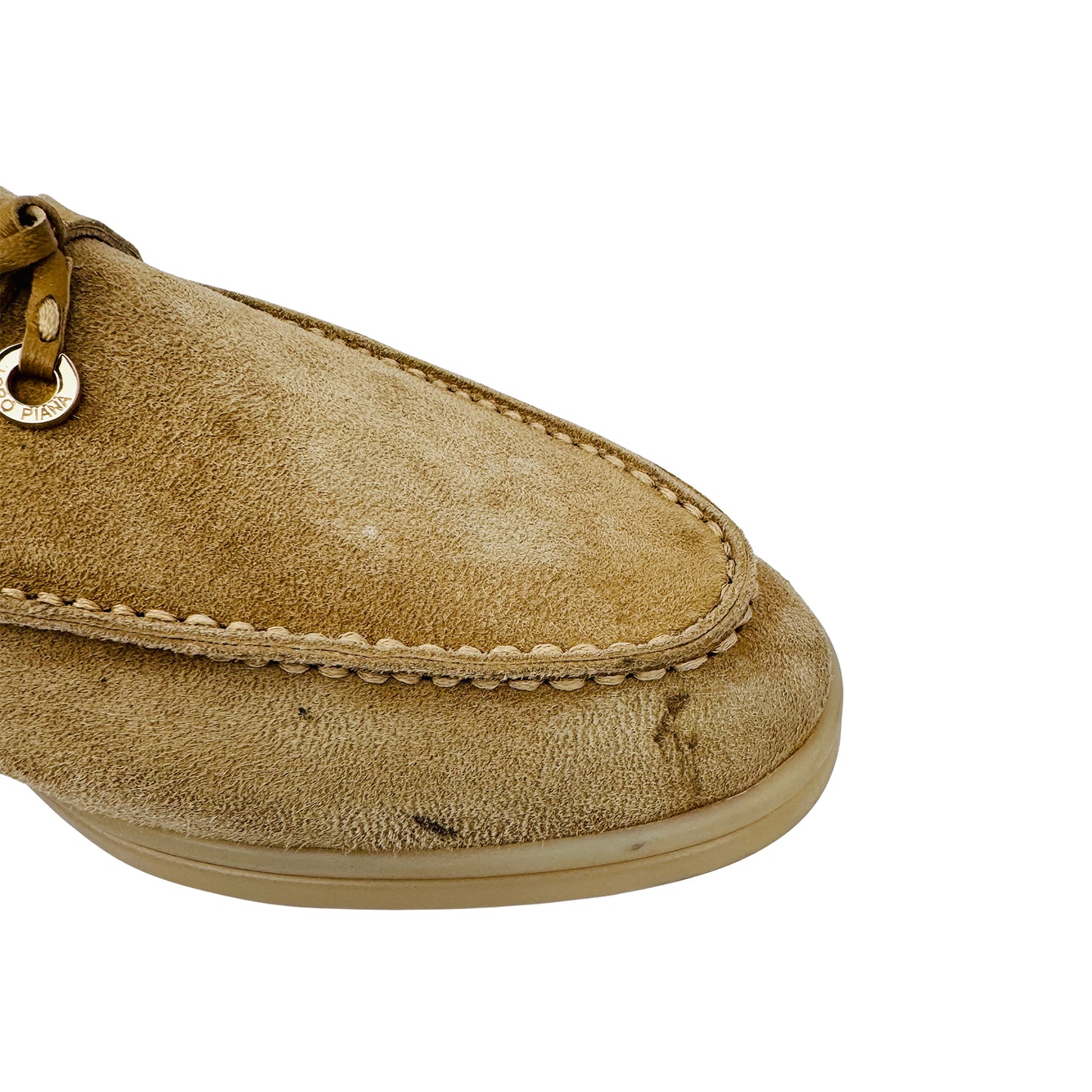 Loro Piana Summer Walk Beige Loafers (Size 40/40.5) - Z62816