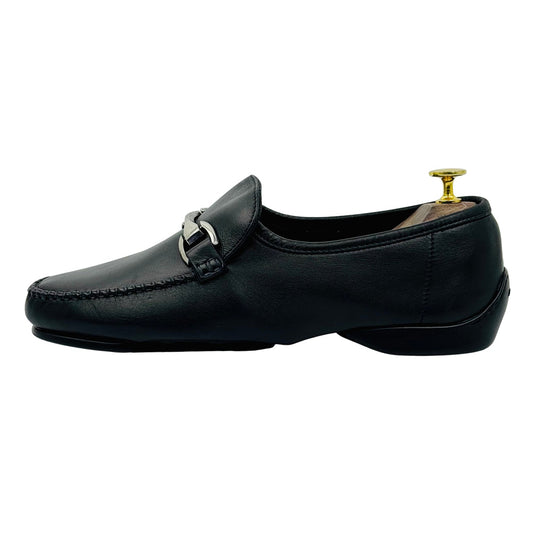 Salvatore Ferragamo Gancini Horsebit Black Loafer (Size 42)