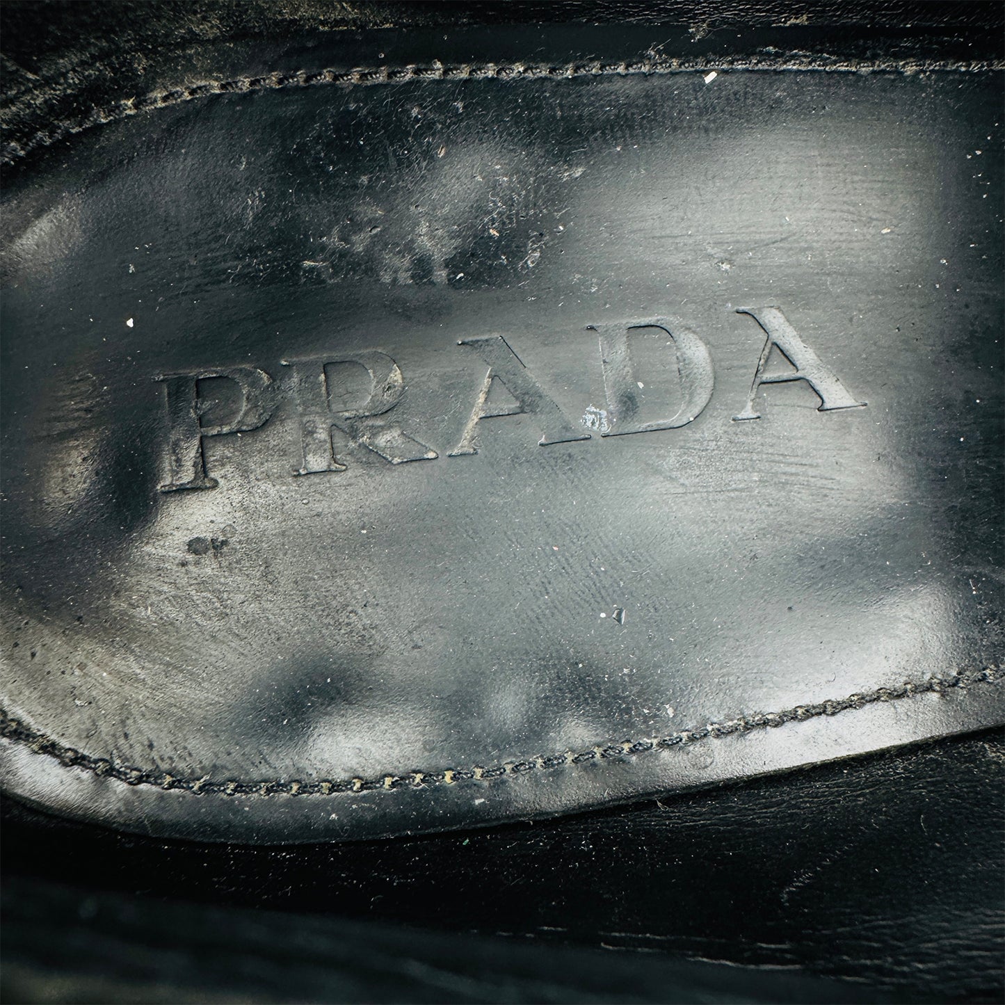 Prada Men's Black Leather Penny Loafers (Size 42.5)