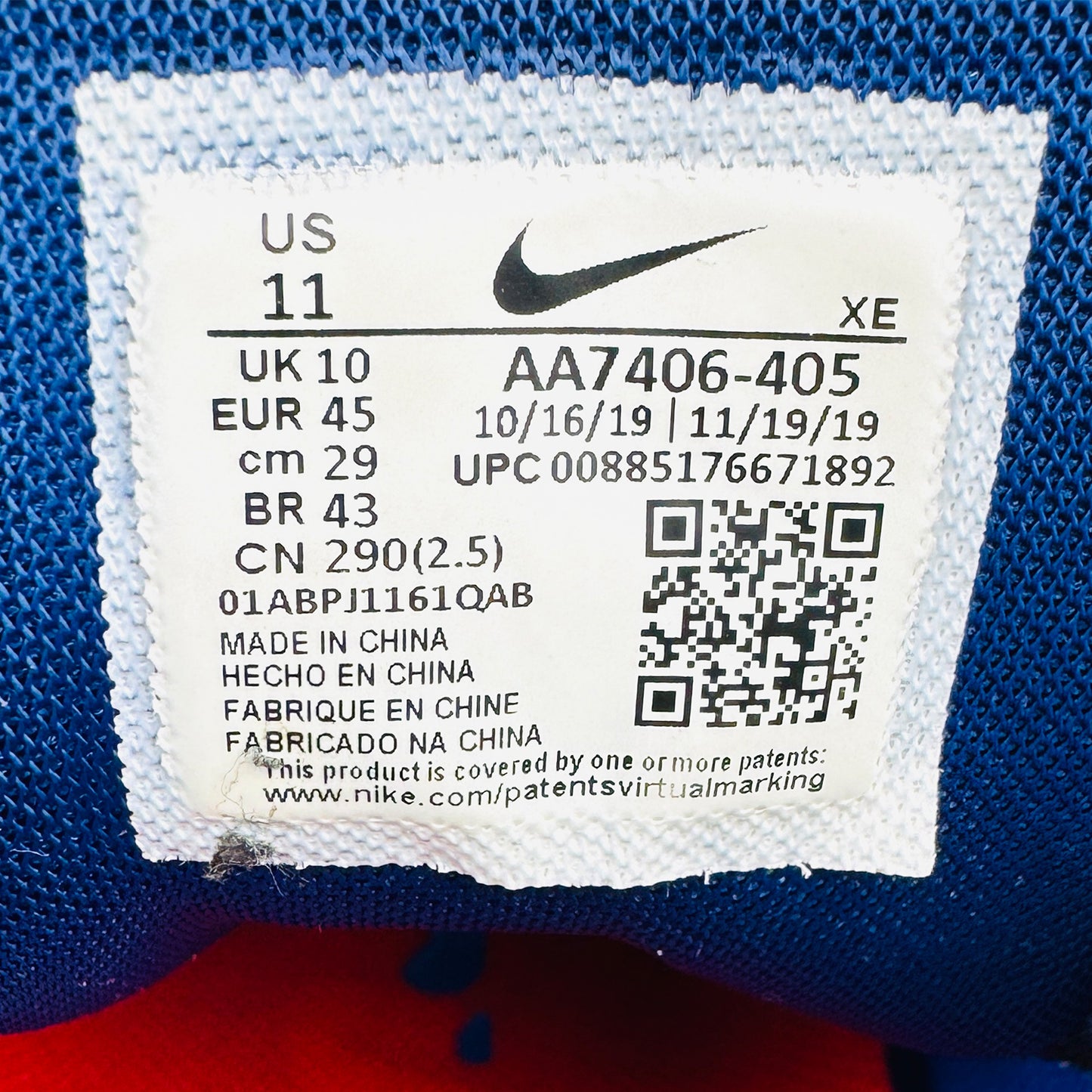 Nike Zoom Winflo 5 'Blue Void' Shoes (Size 45) - AA7406-405