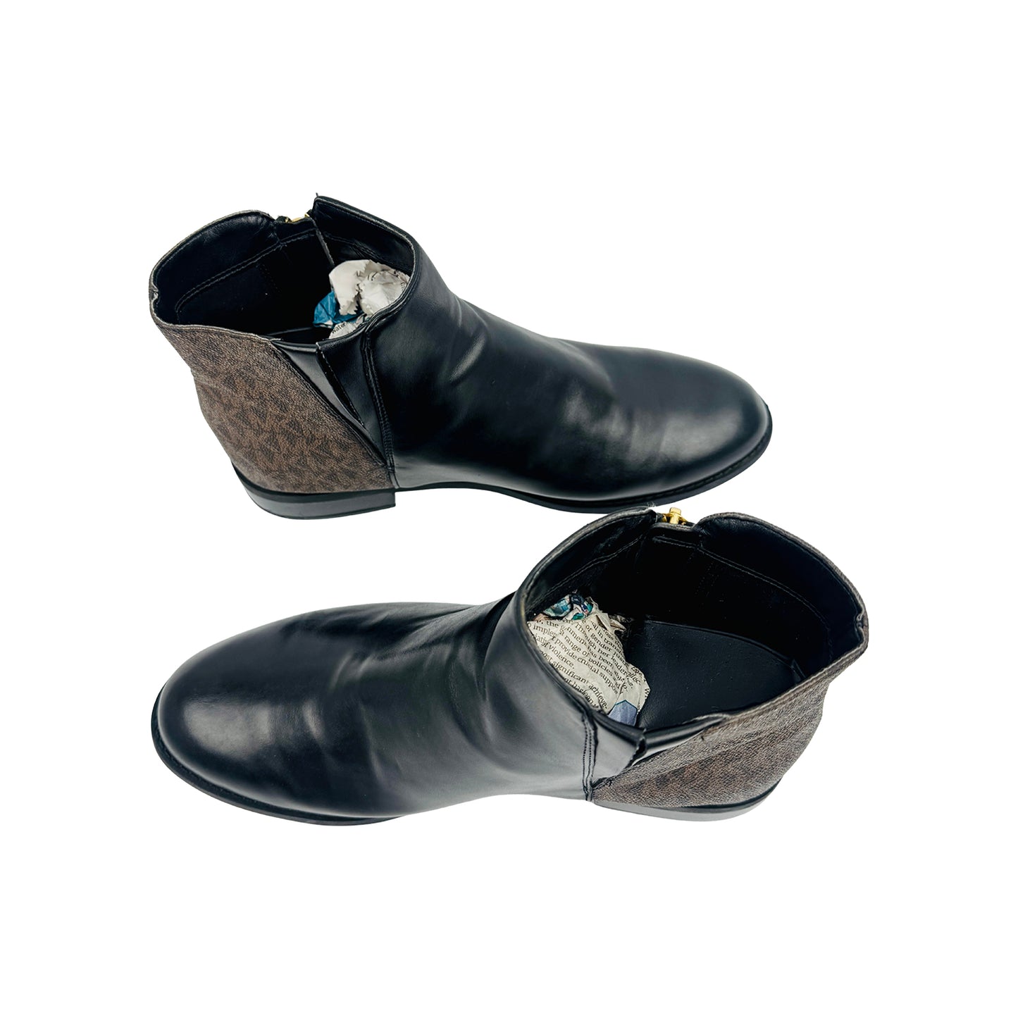 Michael Kors Britt Signature Logo Trim Ankle Boot (Size 37.5)