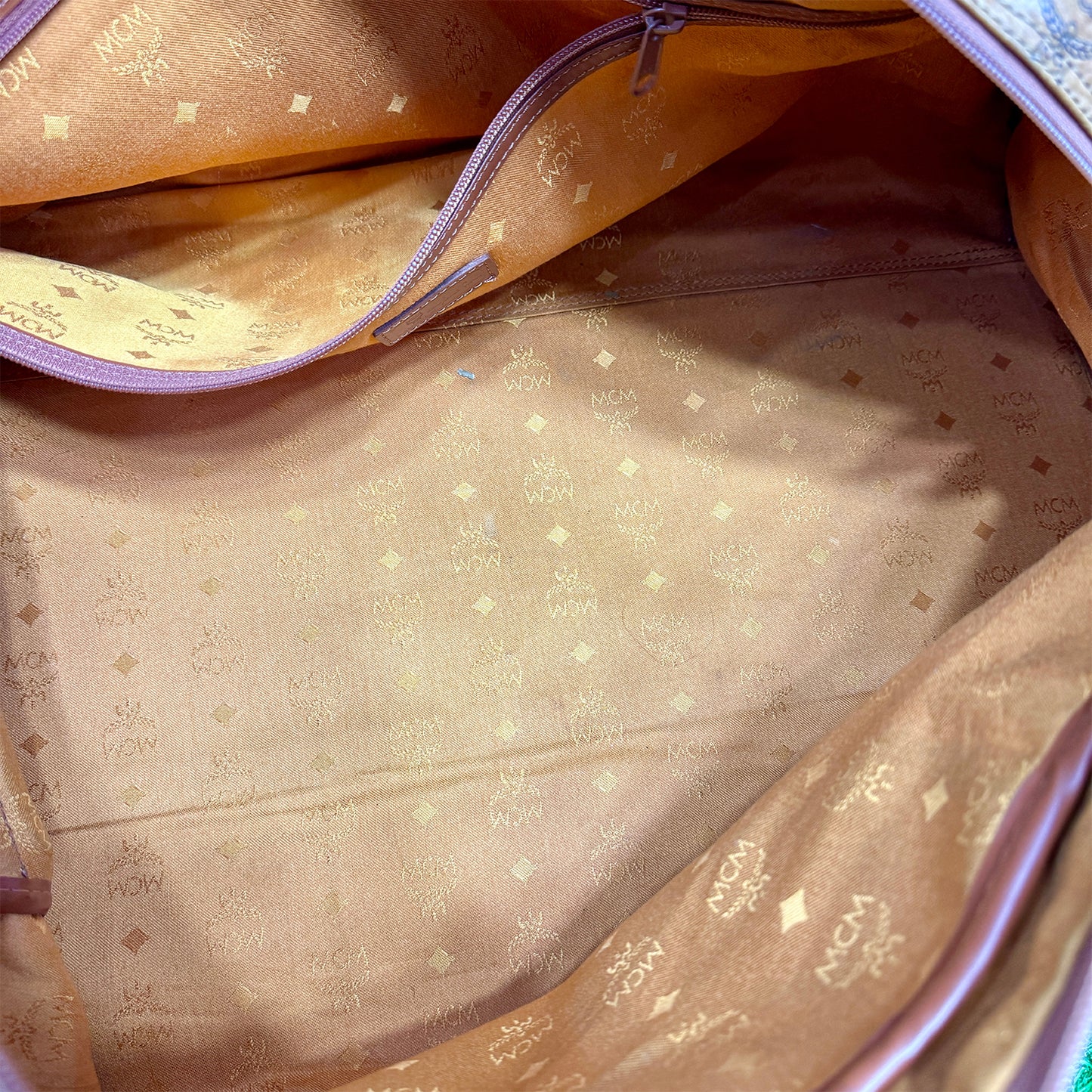 MCM Visetos 'Tan Brown' Duffel Bag
