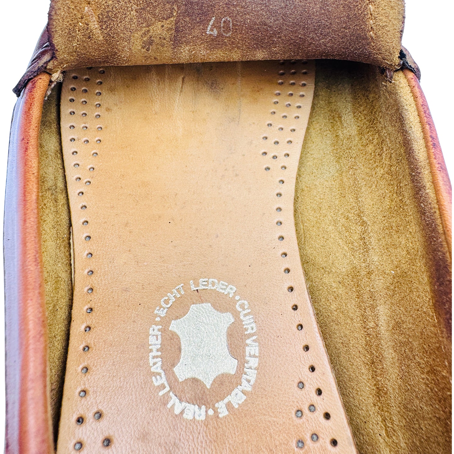 Moschino Brown Leather Driver Loafers (Size 40/40.5)