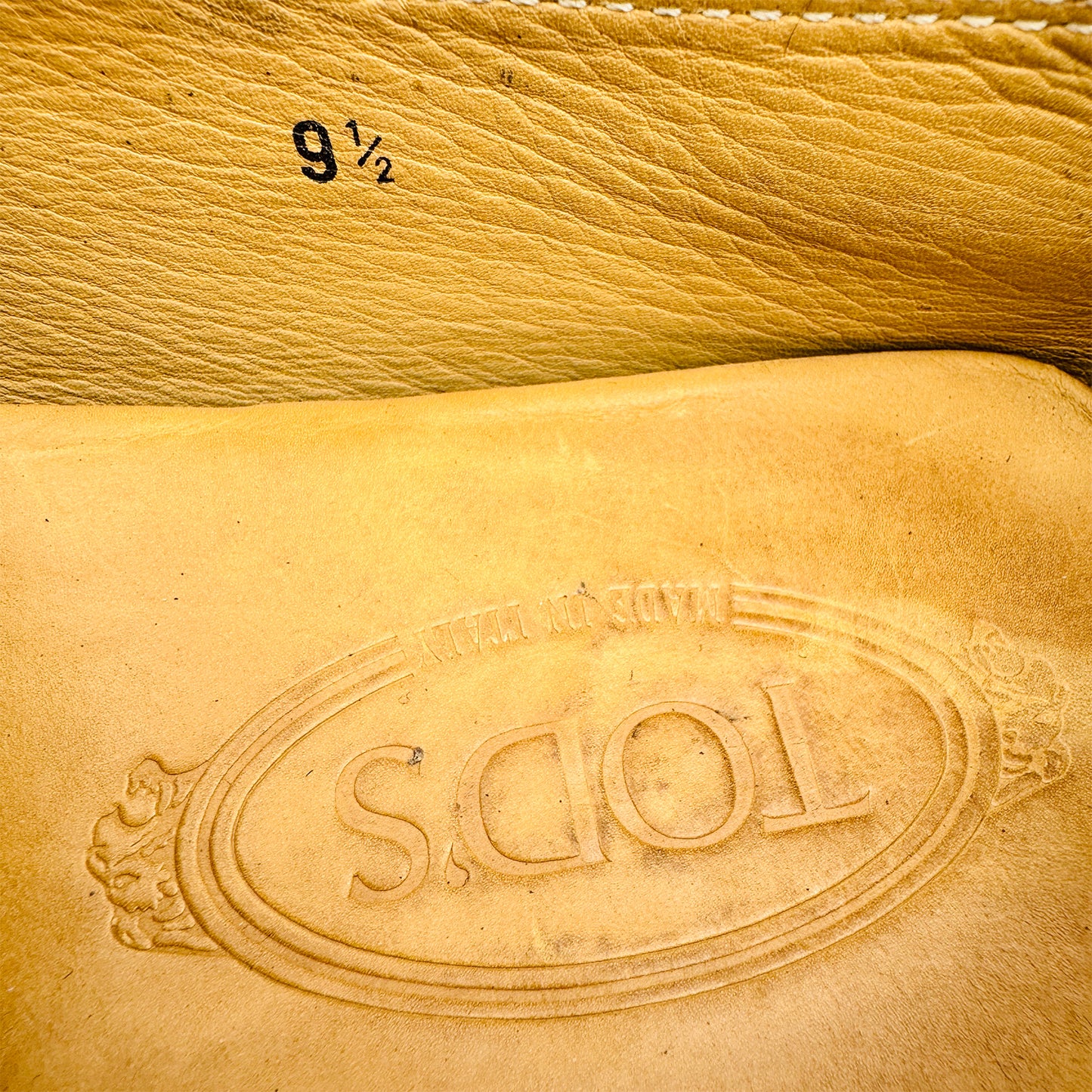 Inside Sole Brand, Made, Size printing image of Tod's Men's Blue Gommino Loafers (Size 43.5/44) - XXM64C00640D90B999