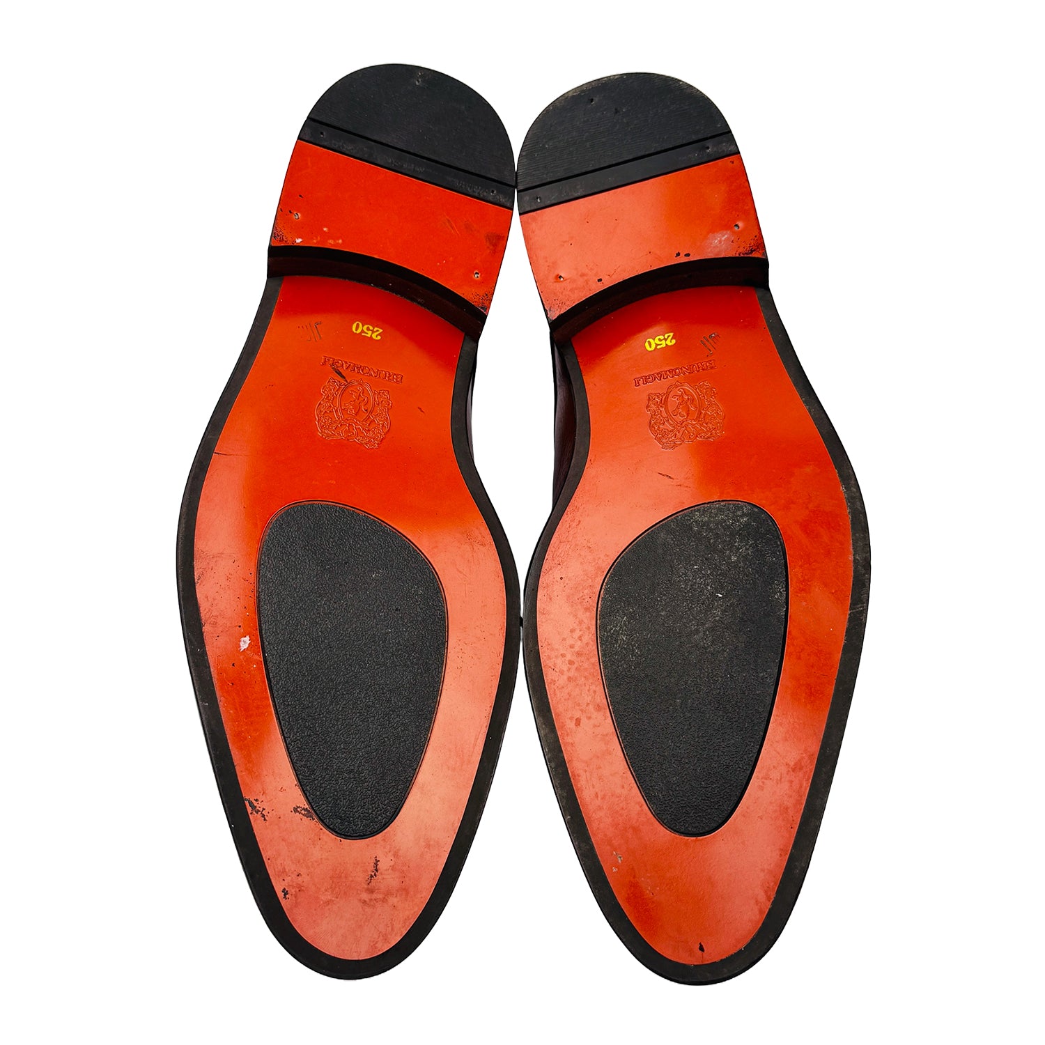 Outsole image of Bruno Magli Men's Double-Monk Strap Leather Shoes (Size 40)