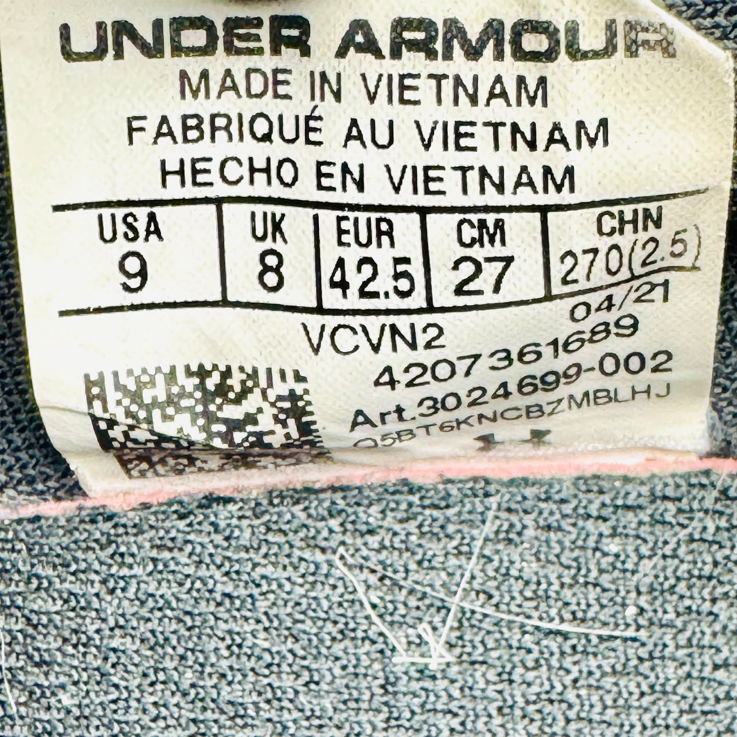 Under Armour Charged Vantage Knit Shoes (Size 42/42.5) - 3024699-002