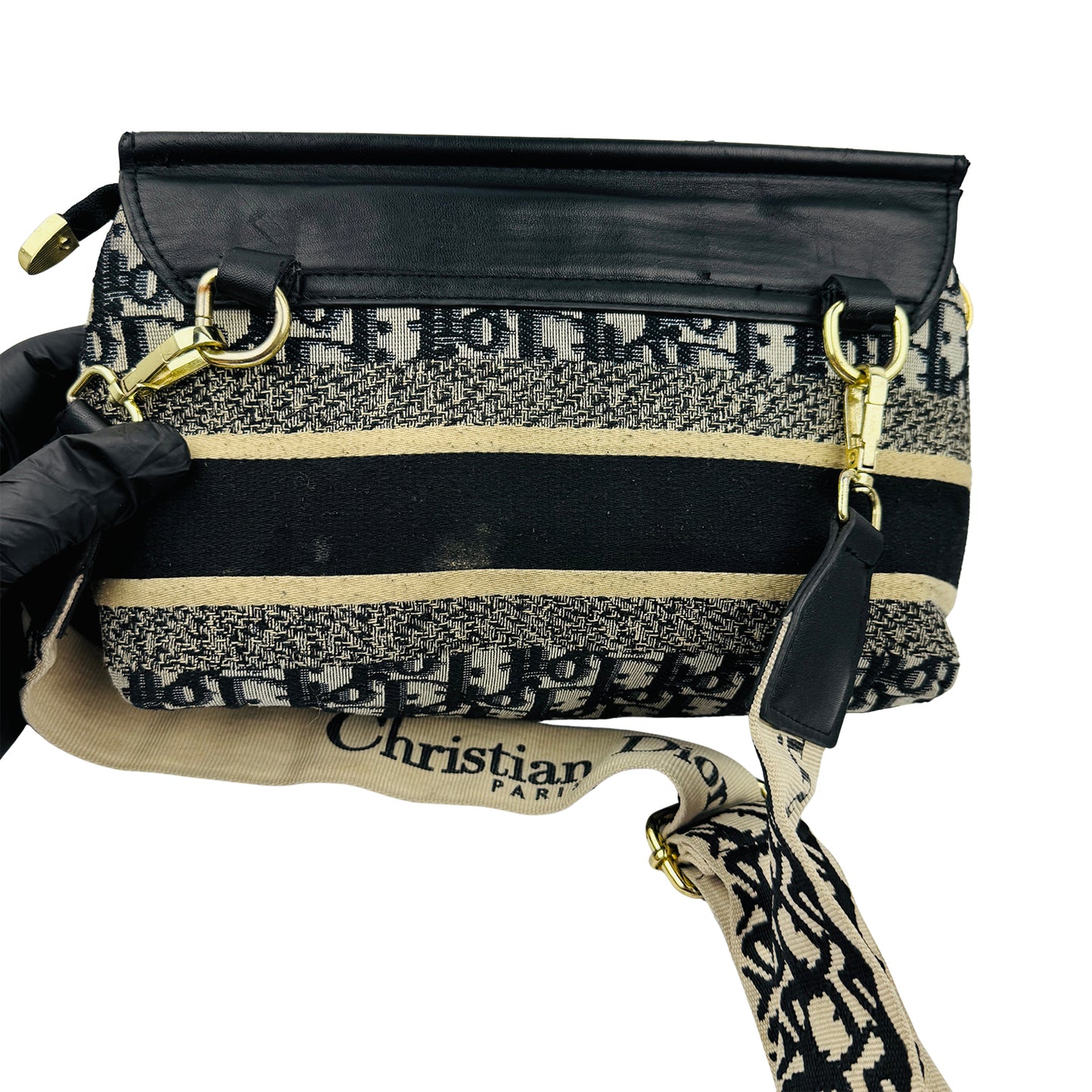 Christian Dior Diorcamp Messenger 'Beige Black' Hand Bag