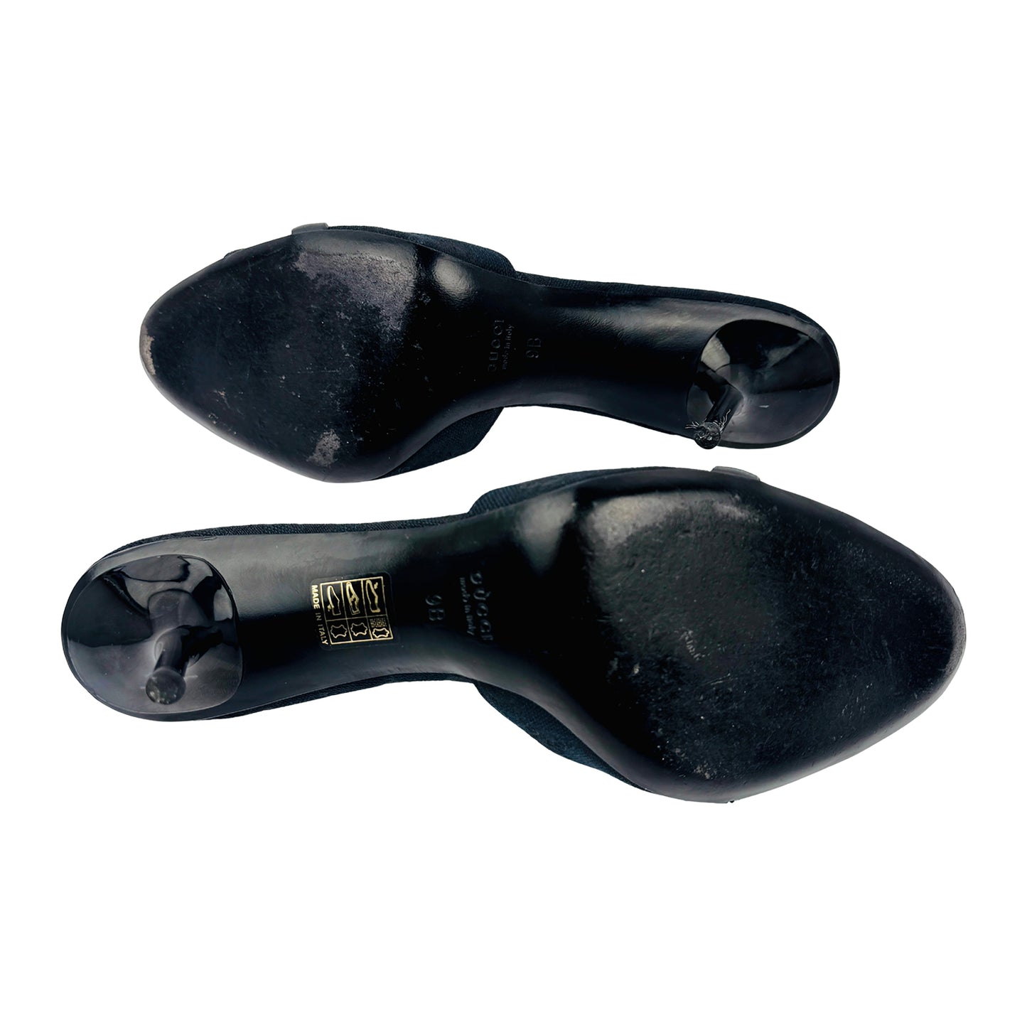 Outsole image of Gucci Women's Black Horsebit Detail Heels (Size 39/39.5)