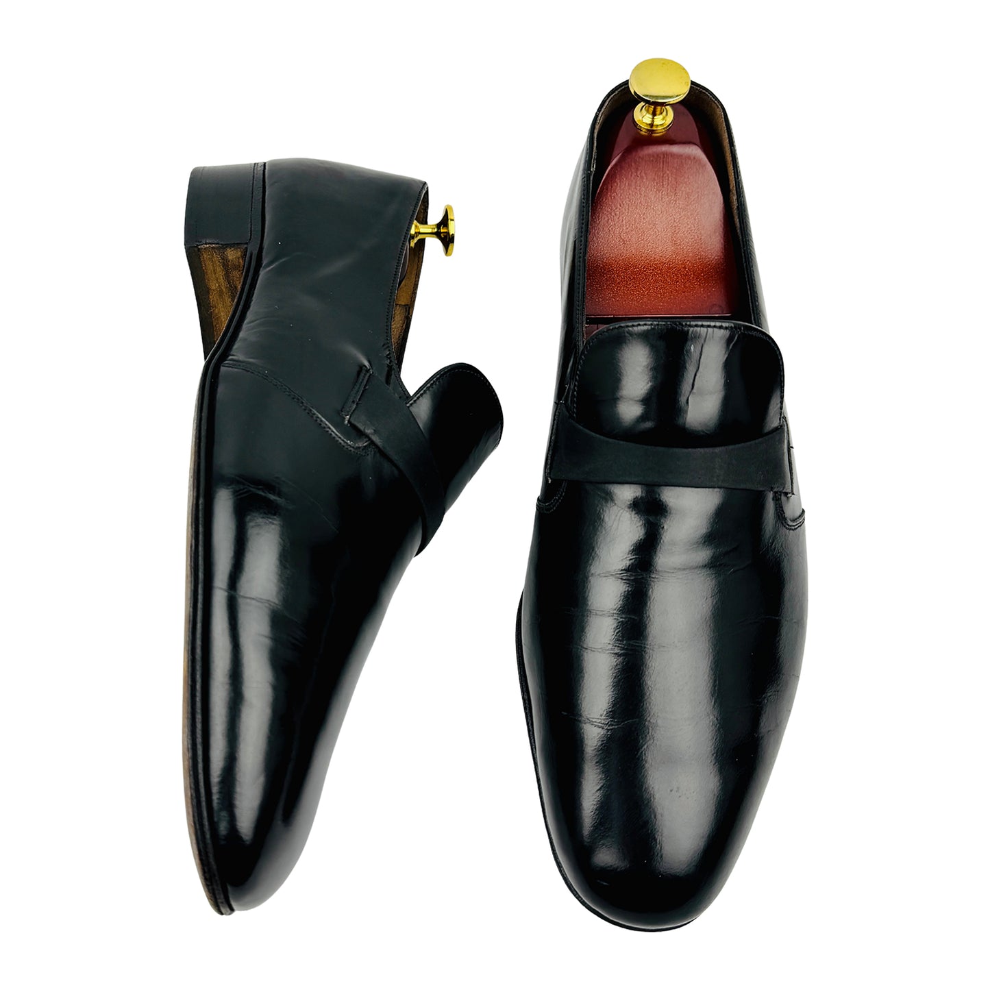 Bally Men's Black Patent Leather Loafers (Size 44)