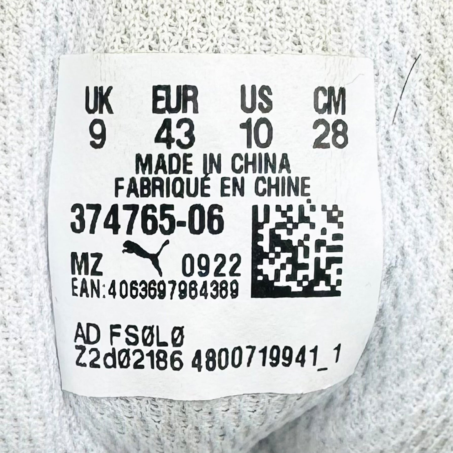 Puma Rebound Joy 'White Limestone' Sneakers (Size 43) - 374765-06