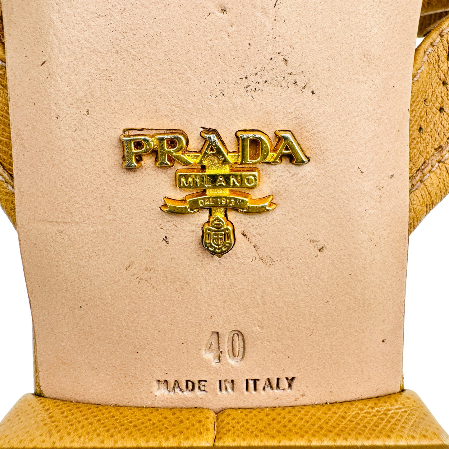 Prada Brown Leather Thong Sandal Slippers (Size 40)