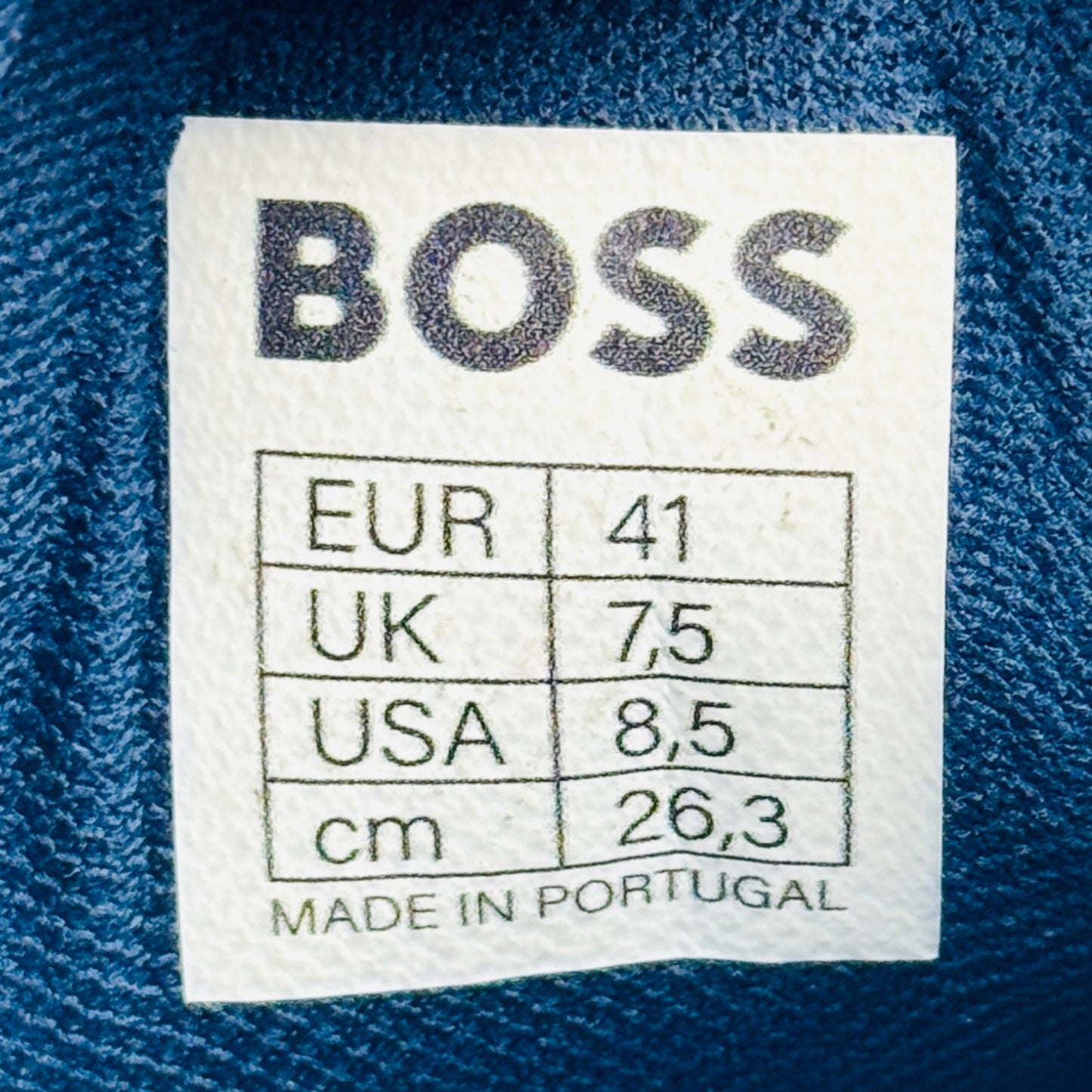 Hugo Boss Logo-Elastic Navy Slipon Shoes (Size 41)