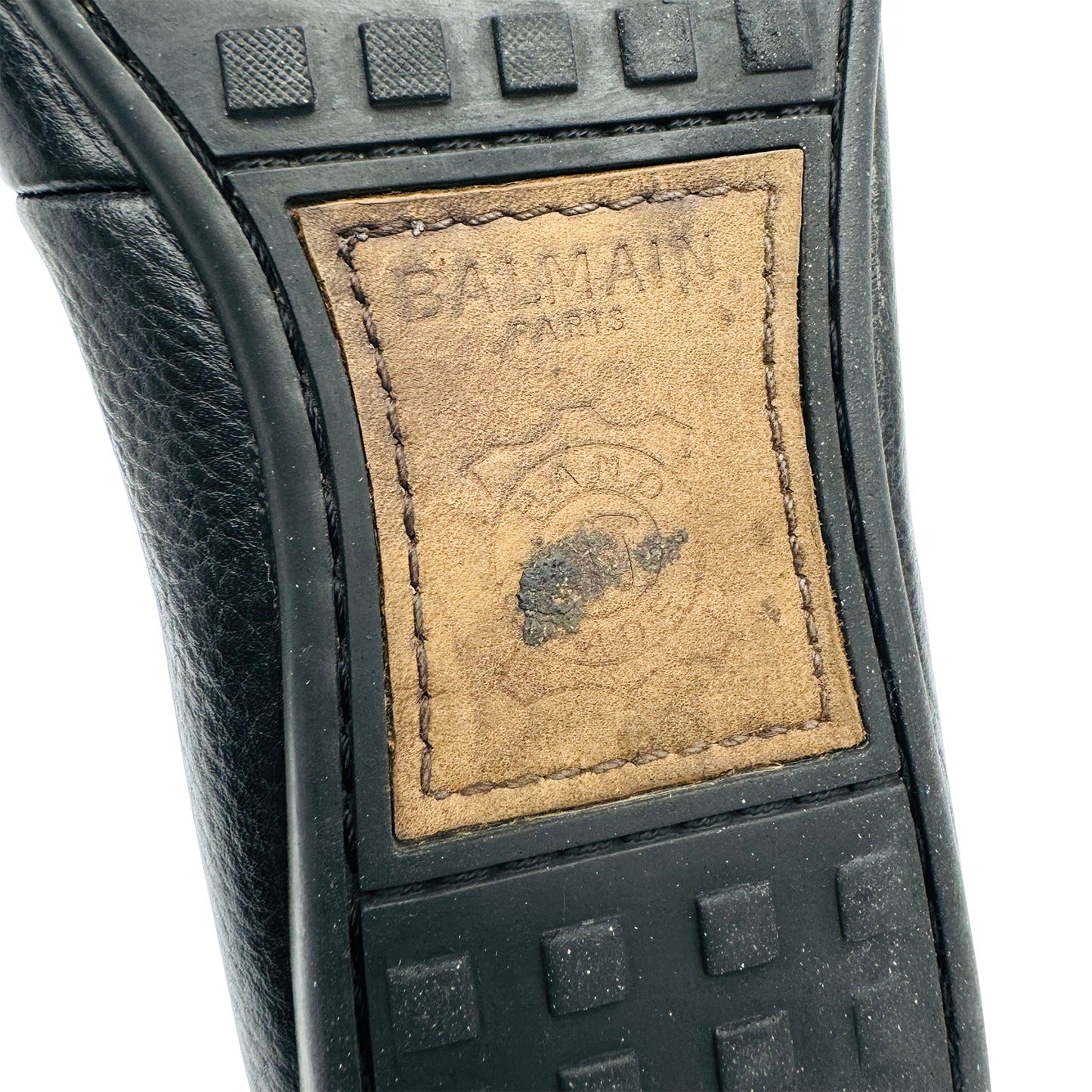 Balmain Paris Men's Black Horsebit Loafers (Size 42)