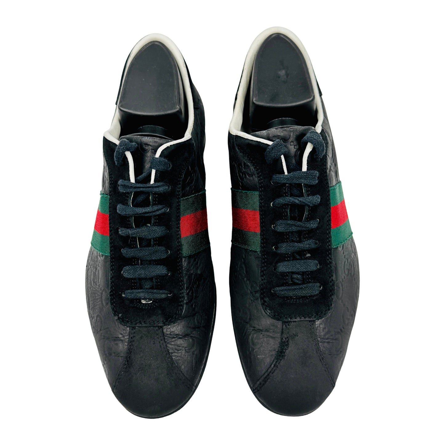 Gucci Black Leather Sneakers (Size 39/39.5) - 138732