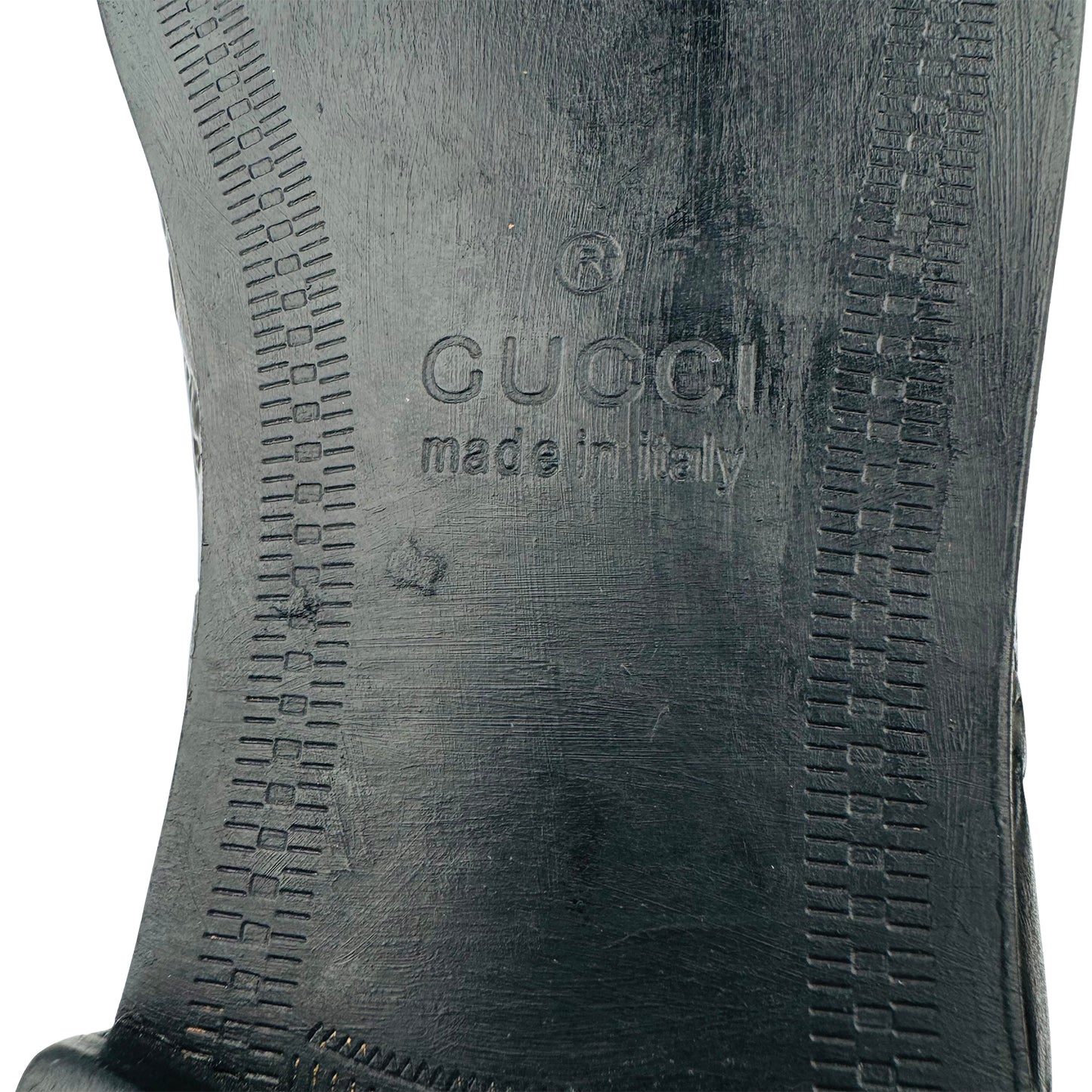 Gucci Jordaan Black Leather GG Embossed Loafers (Size 45)