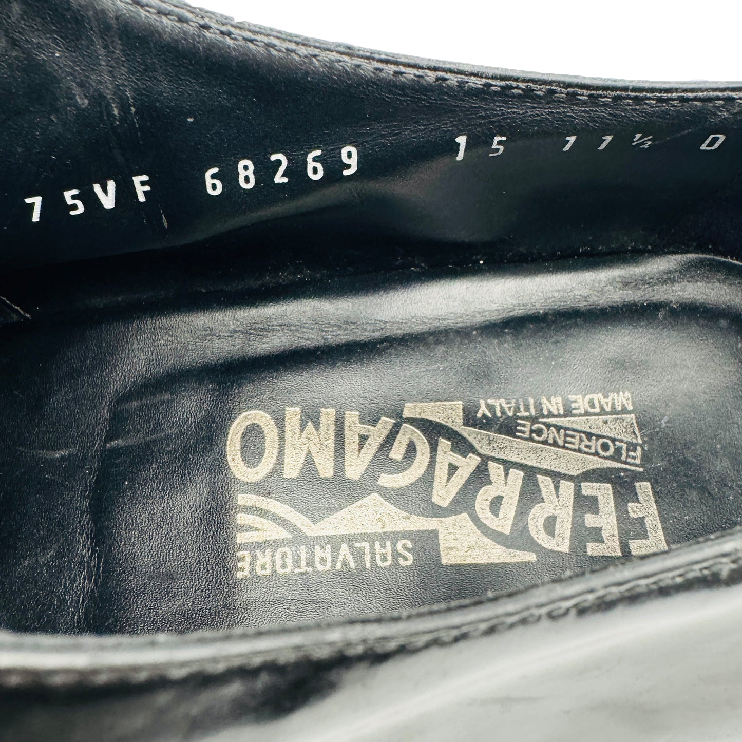 Salvatore Ferragamo Black Derby Shoes (Size 45/45.5)