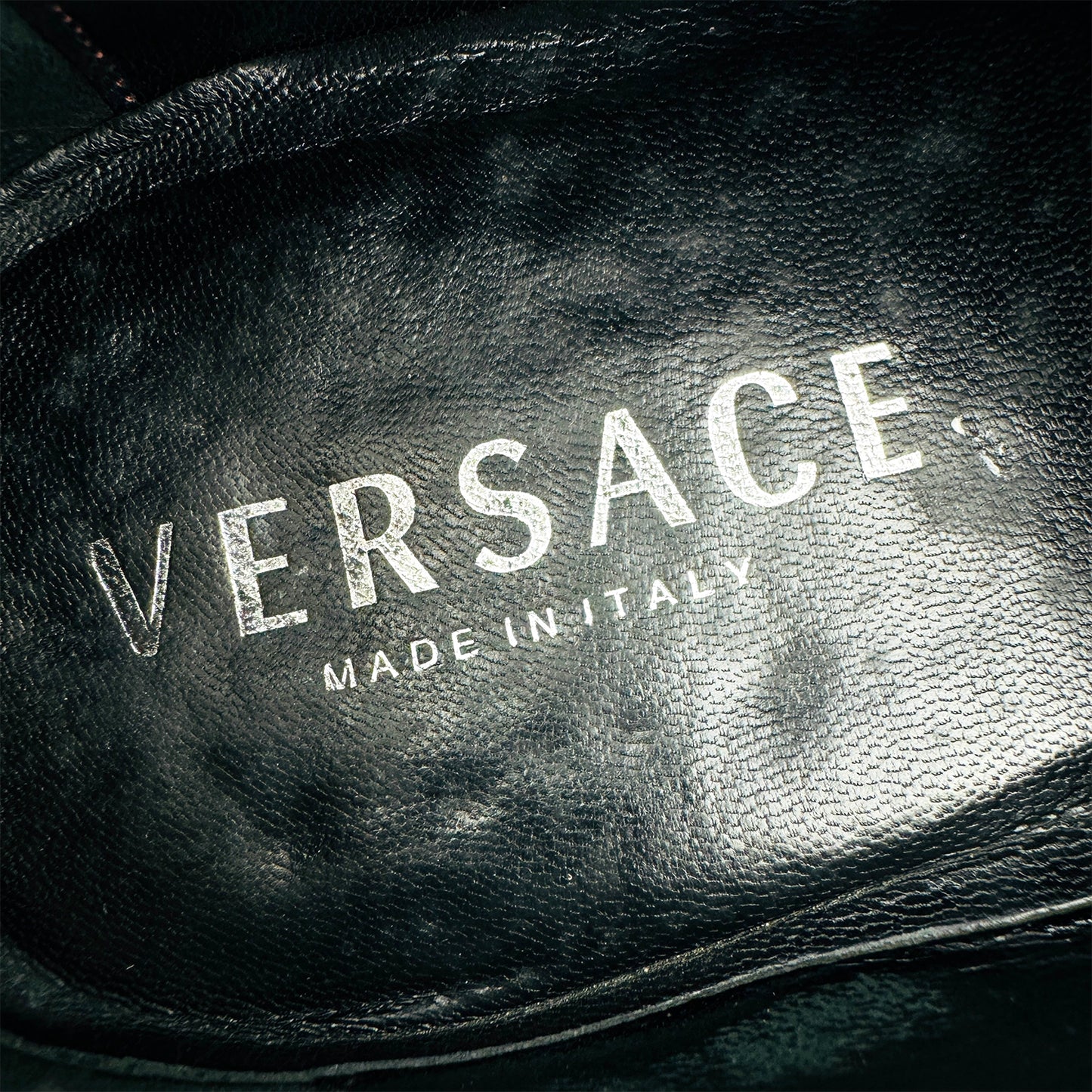 Versace Black Leather Lace-Up Oxfords (Size 43/43.5)