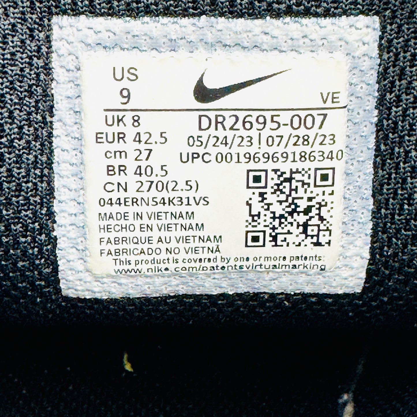Nike Run Swift 3 Shoes (Size 42.5) - DR2695-007