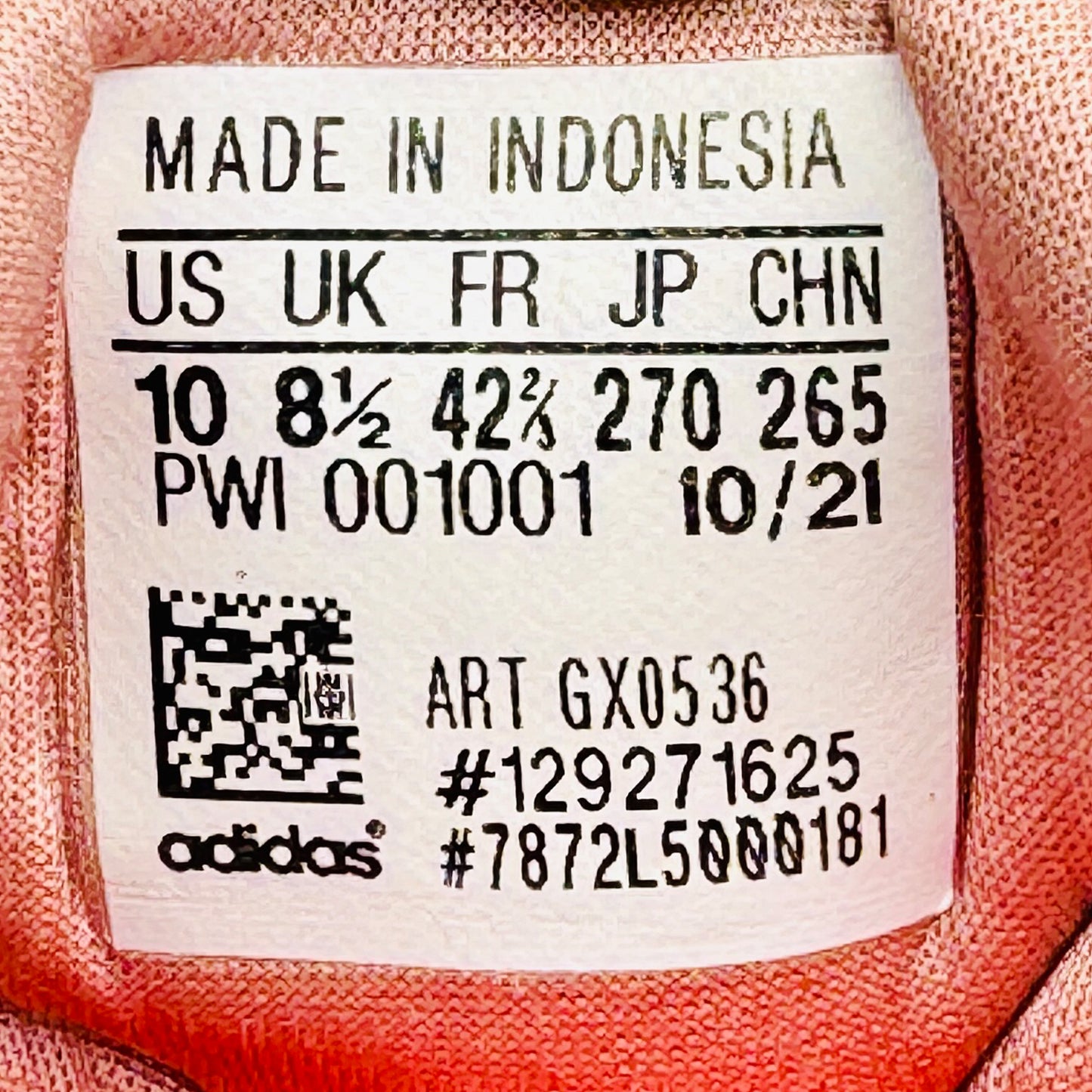 Adidas Supernova+ Wonder Mauve Shoes (Size 42/42.5) - GX0536