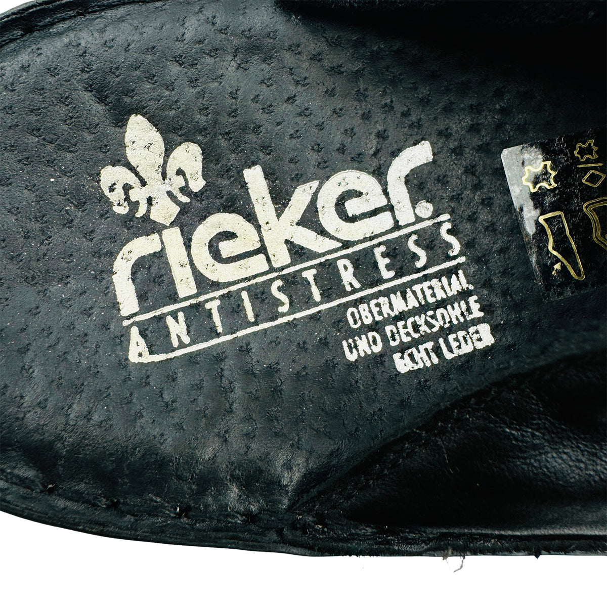 Rieker Men's Black Leather Sandal Slippers (Size 42) - 25590-00