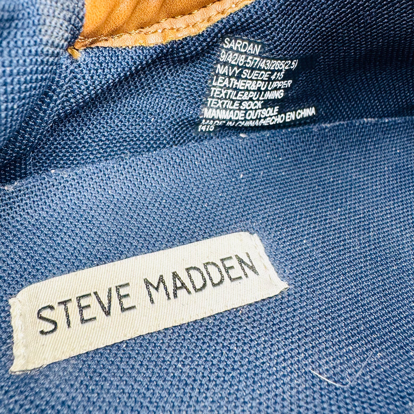 Steve Madden Sardan Navy Sneakers (Size 42)